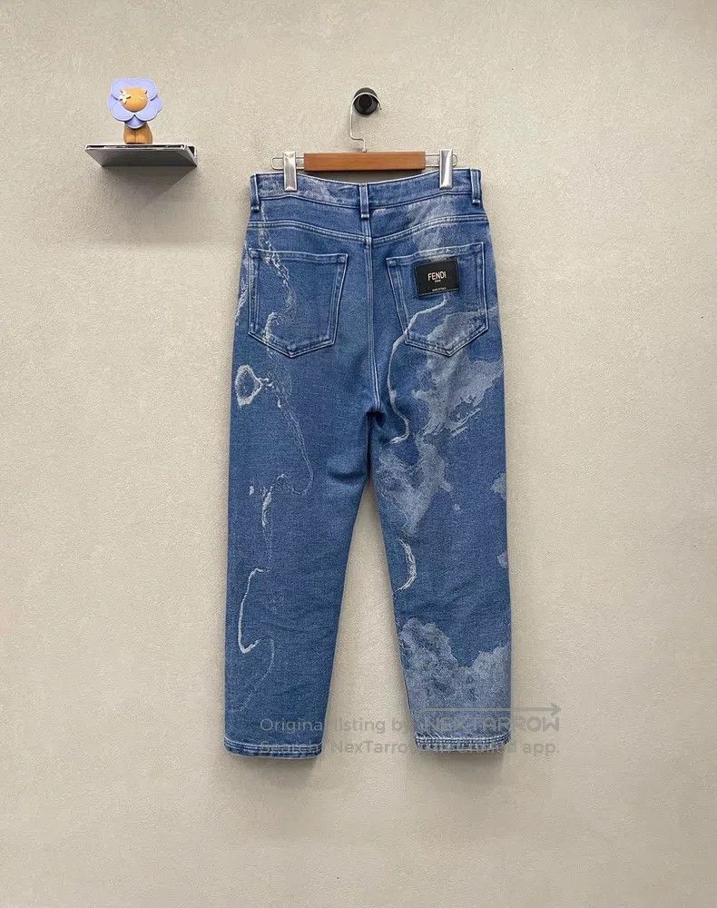 Fendi Fendi Blue Denim Set with Laser Engraved Design Size 46L - 4 Thumbnail