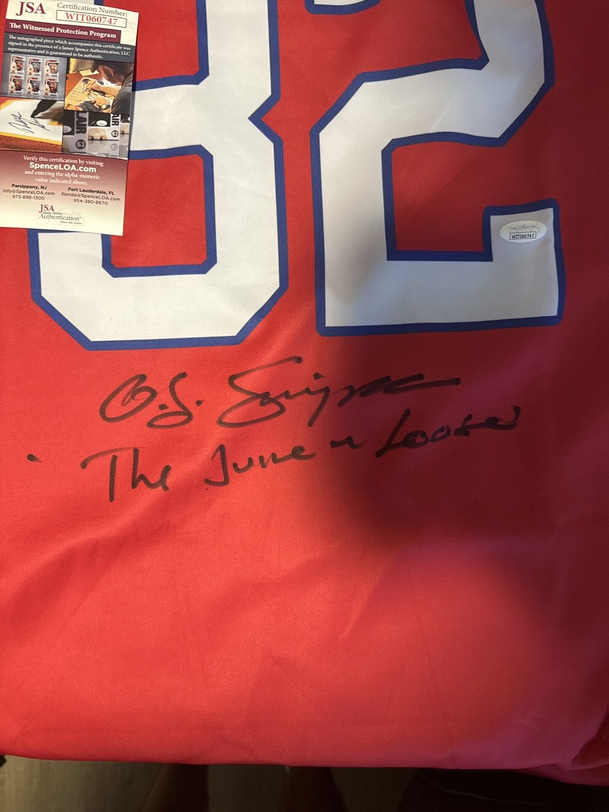 NFL Autographed Oj Simpson jersey Size US L / EU 52-54 / 3 - 1 Thumbnail