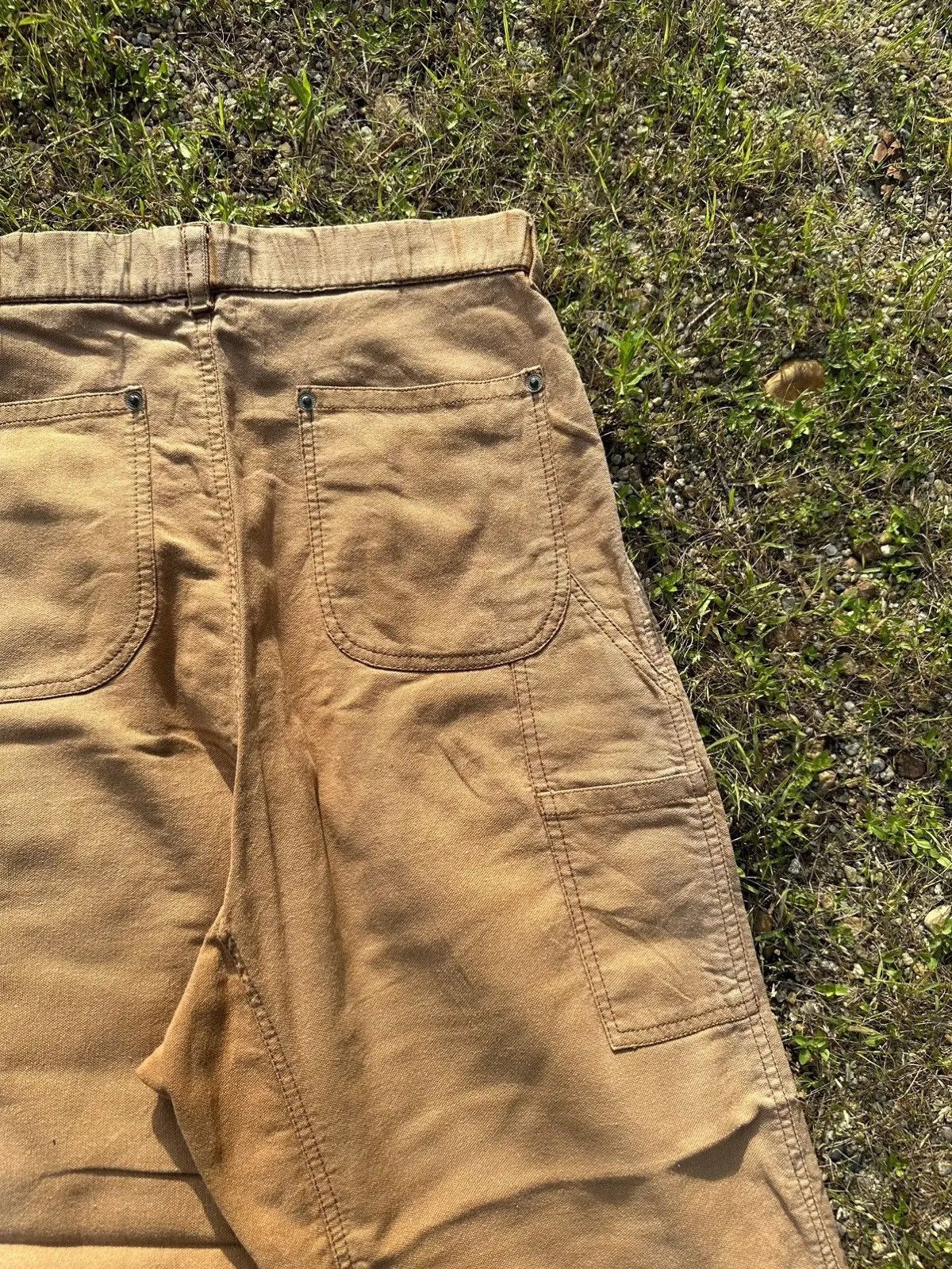 StraightFaded Vintage Double Knee YUL Japan Workwear Baggy Faded Pants Size US 29 - 13 Thumbnail
