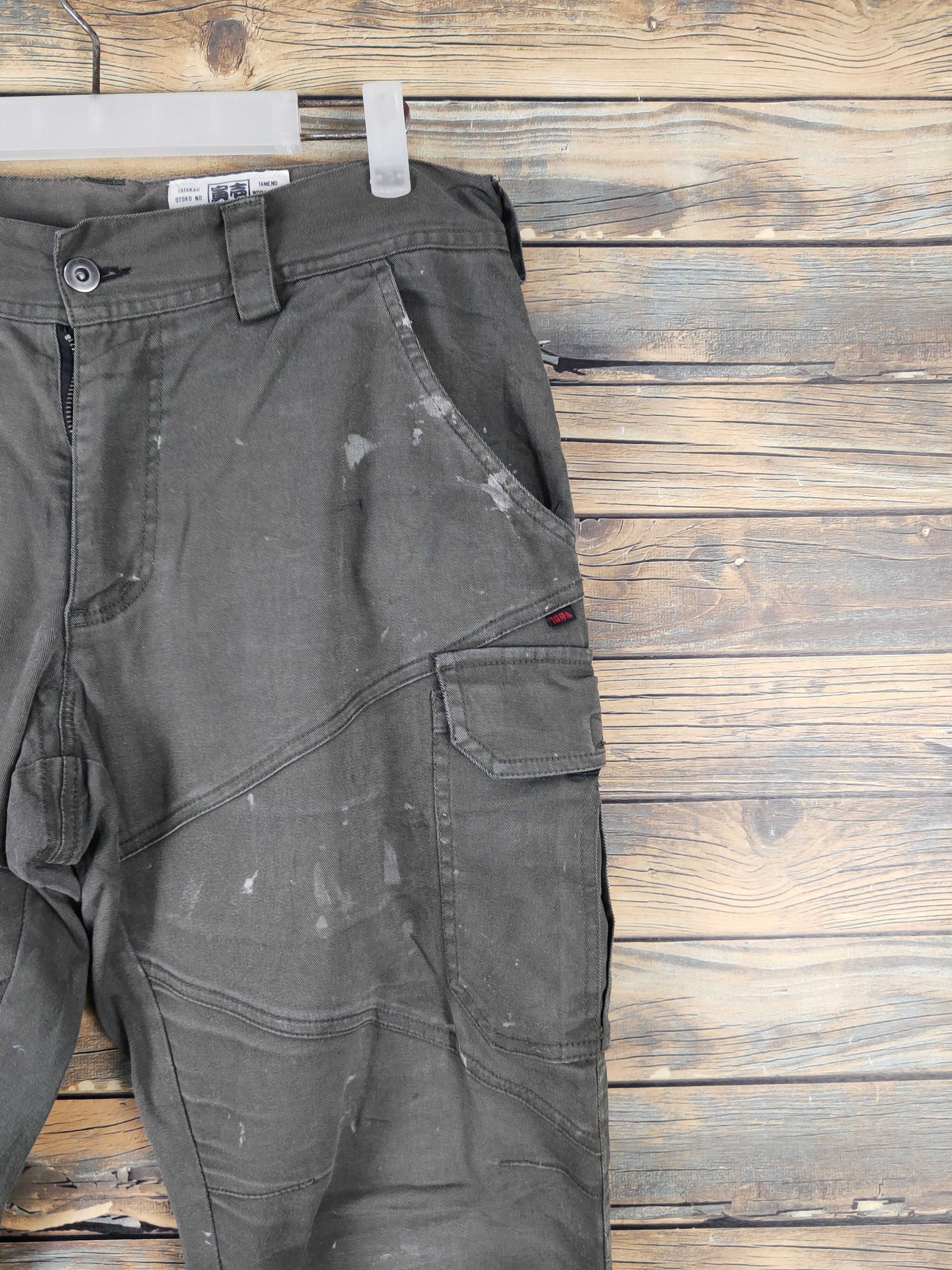 Japanese Brand Tora Olive Multipocket Tactical Joggers #W1421 Size US 33 - 6 Thumbnail