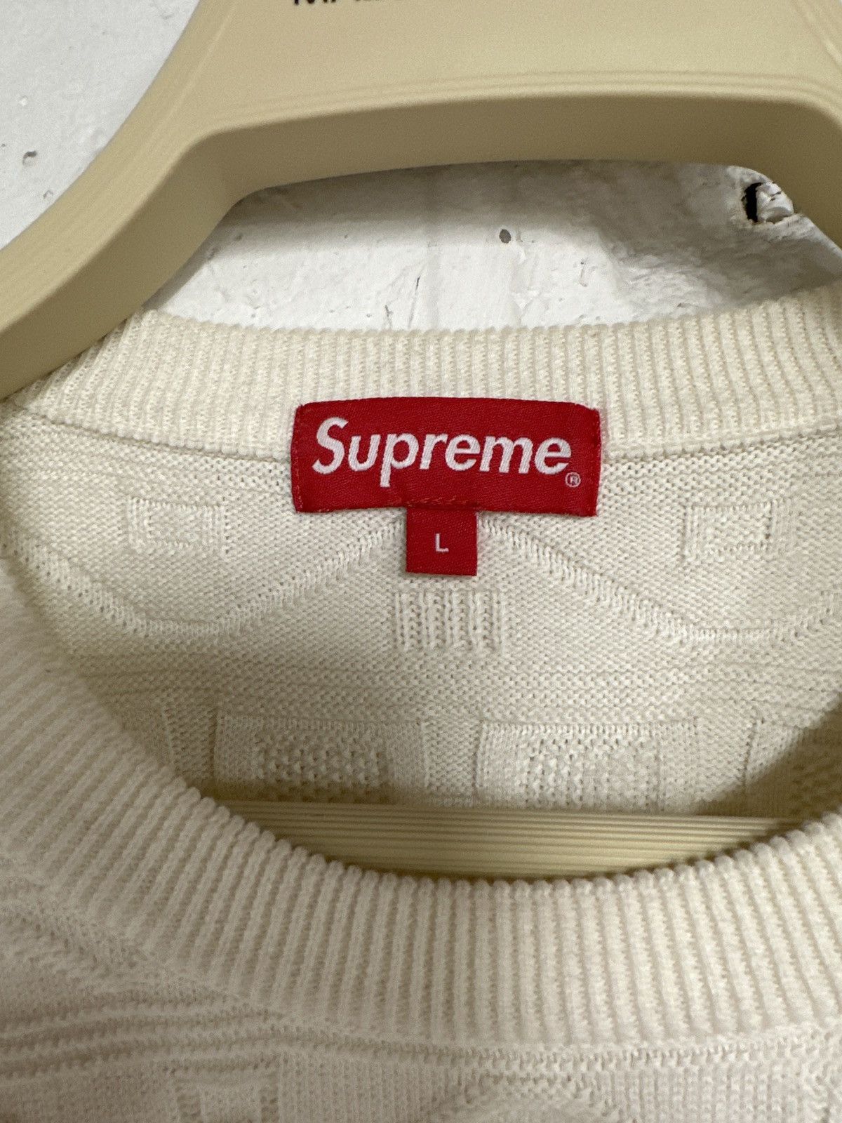 Supreme Supreme Jacquard Knit Sweater Natural Large Size US L / EU 52-54 / 3 - 3 Thumbnail