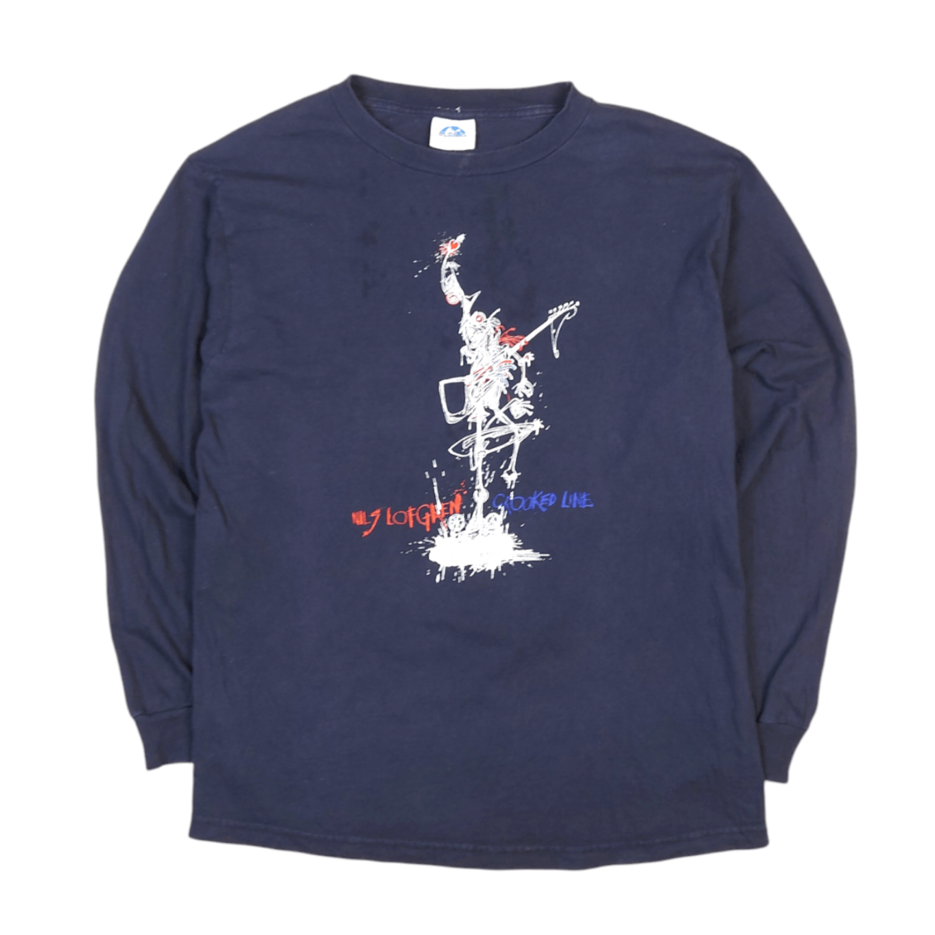 Band Tees × Vintage Vintage 90s Nils Lofgren Crooked Line TEE Size US L / EU 52-54 / 3 - 1 Thumbnail