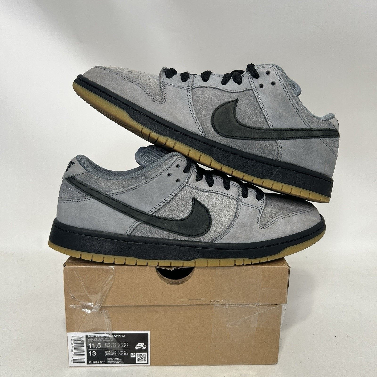Nike Nike SB Dunk Low Retro ISO “Cool Grey Black” FJ1674-002 Size US 11.5 / EU 44-45 - 1 Thumbnail