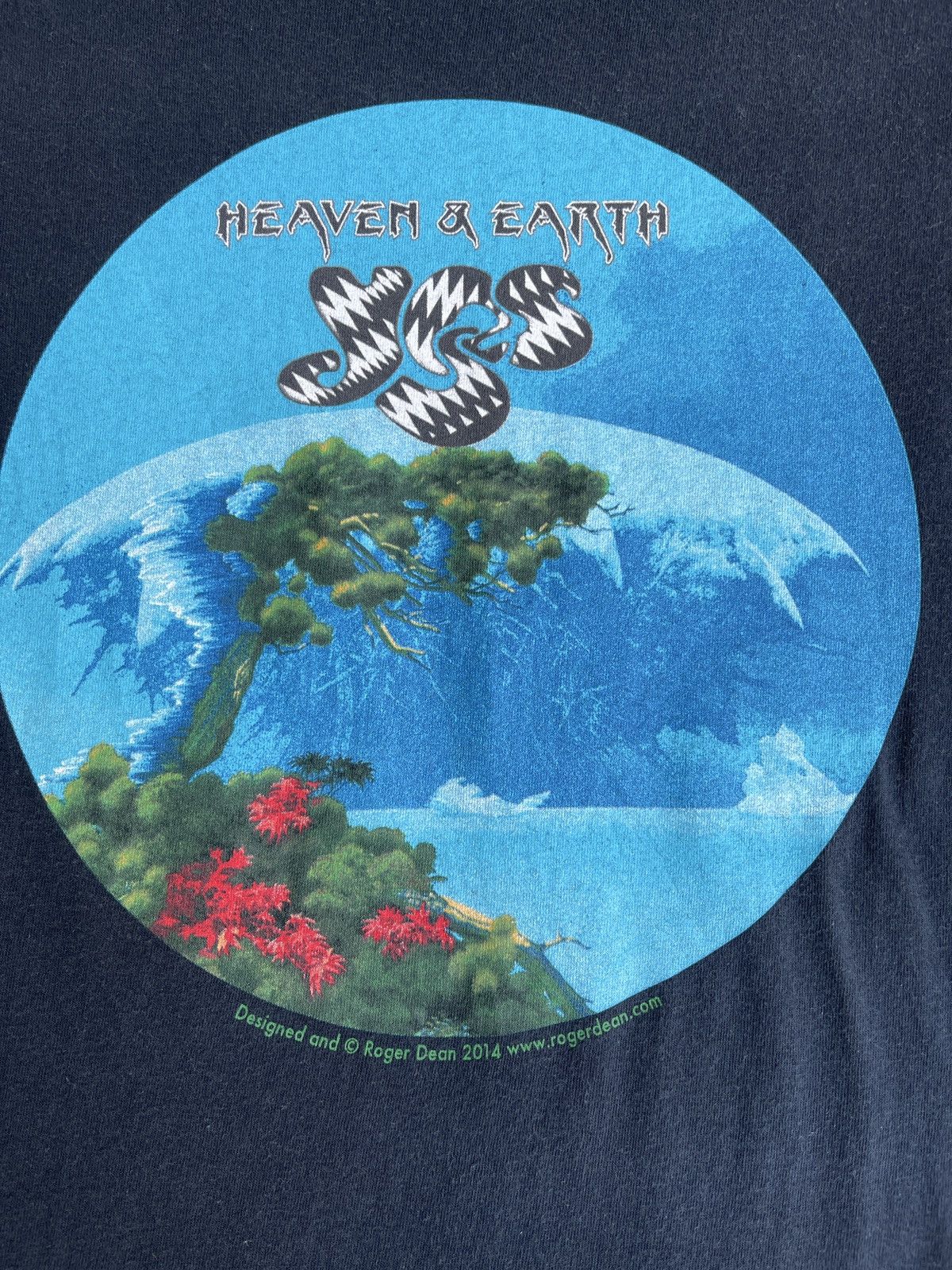 Band Tees × Vintage Last Drop🔥Rare🔥Vintage YES Heaven & Earth Band Tour Tee Size US M / EU 48-50 / 2 - 10 Thumbnail