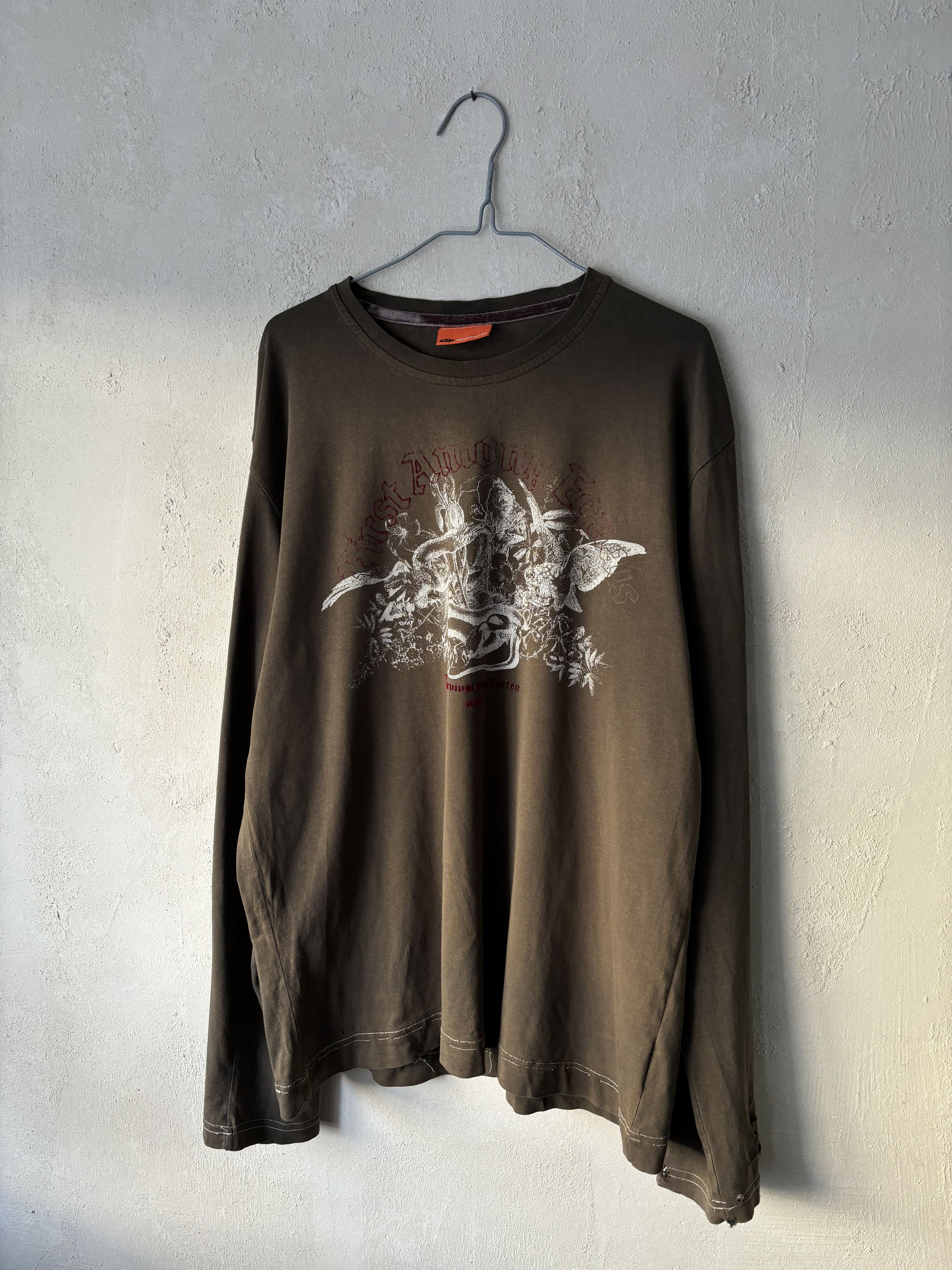 Hysteric Glamour First Among Equals Floral Brown Distressed Longsleeve Size US L / EU 52-54 / 3 - 1 Thumbnail