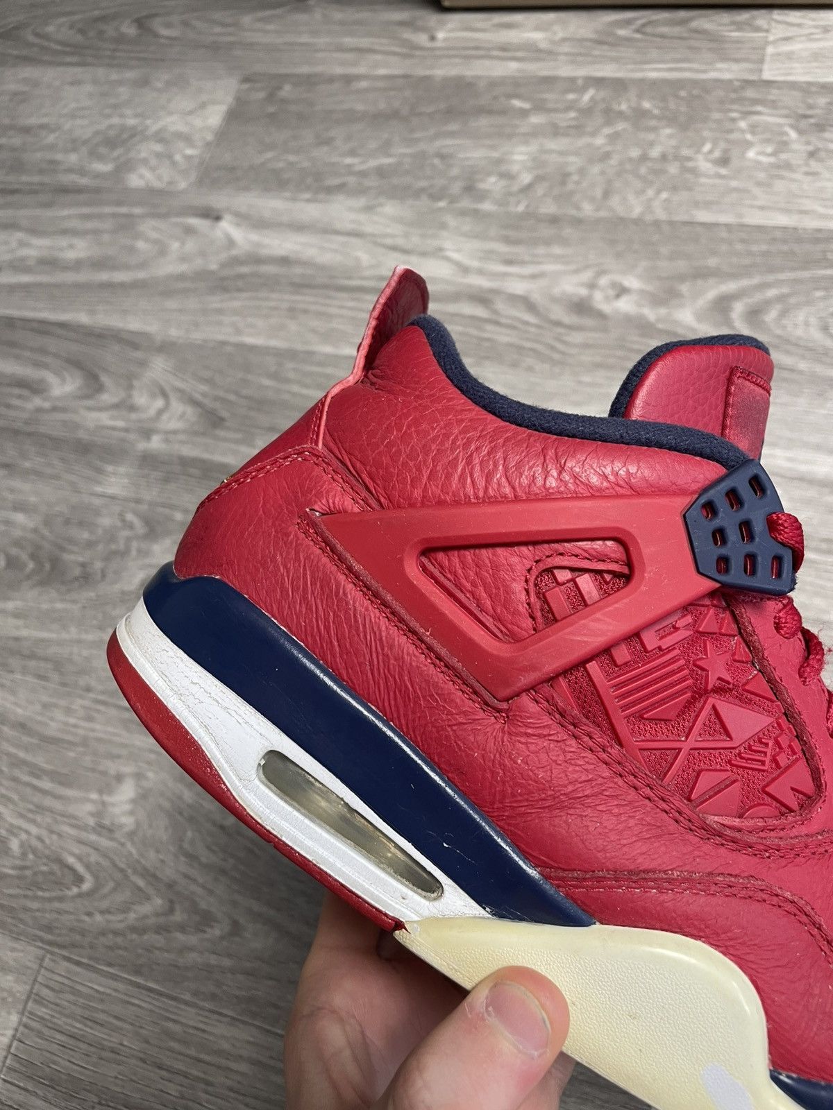 Nike Air Jordan 4 Retro FIBA Fire Red Sneakers OG Size 44.5
