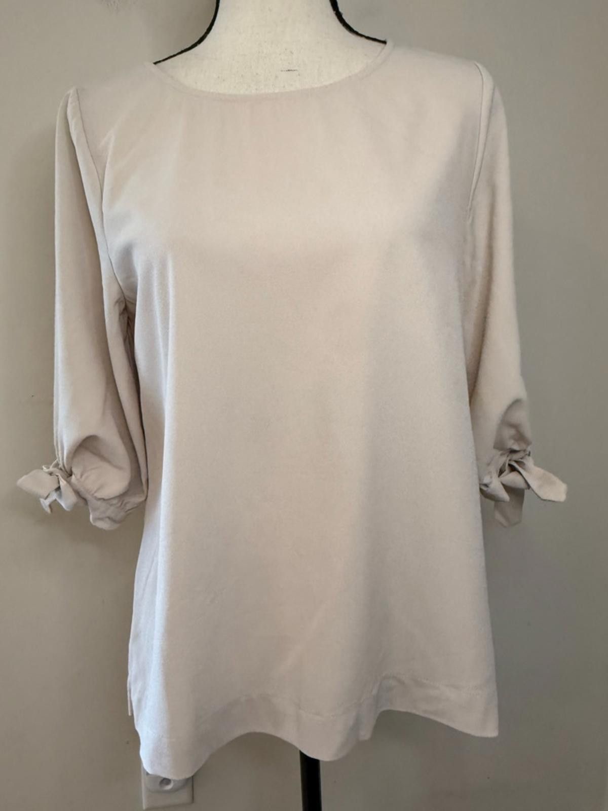 Other Umgee beige top crop sleeves coquette bow SZ SM Size S / US 4 / IT 40 - 1 Thumbnail