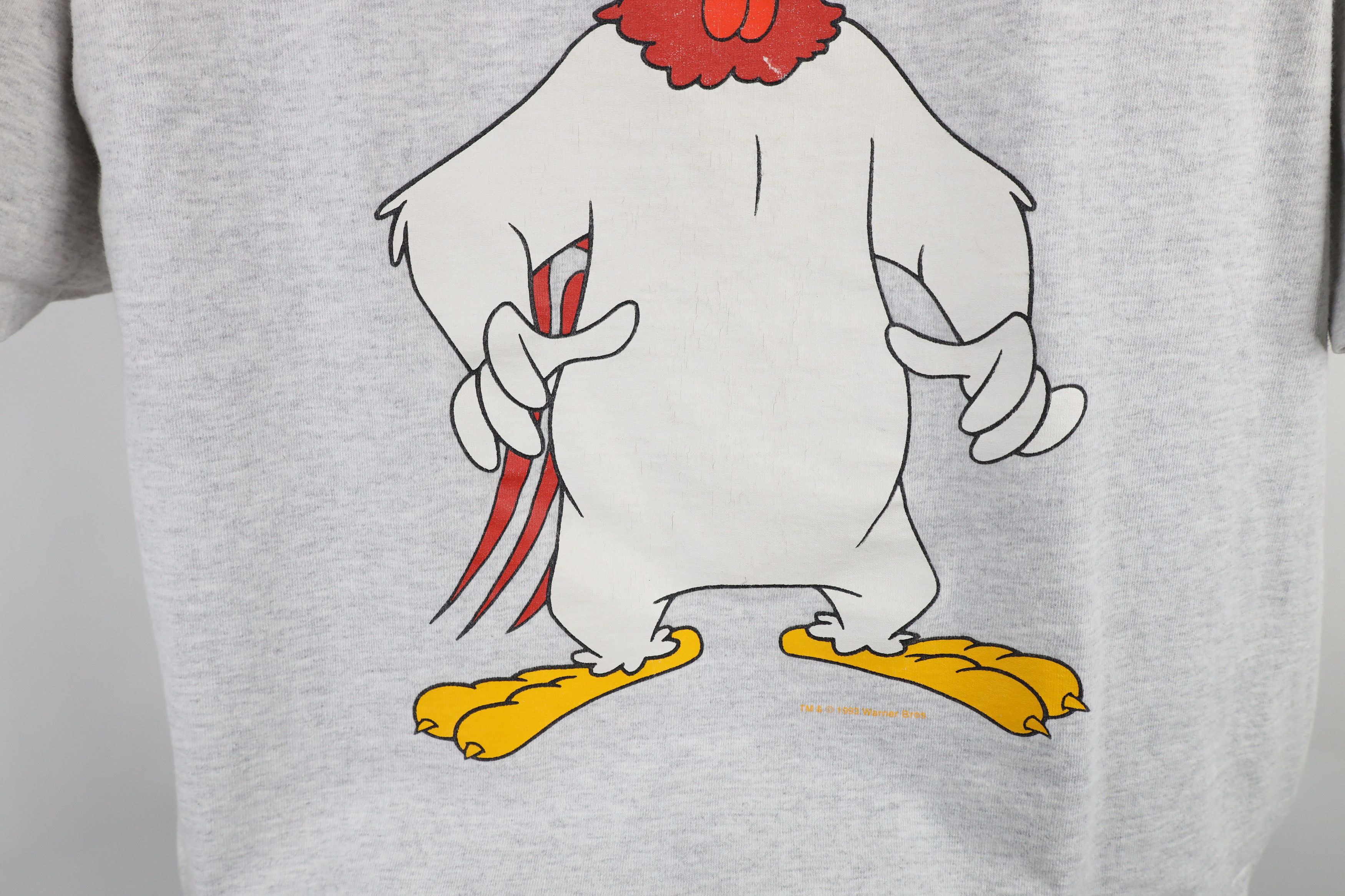 Vintage Vintage 90s Looney Tunes Foghorn Leghorn T-Shirt Gray USA Size US XL / EU 56 / 4 - 6 Thumbnail