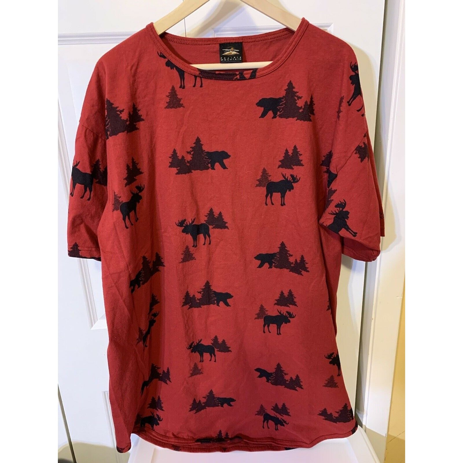 Other VTG T SHIRT ANIMAL PRINT PRAIRIE MOUNTAIN SZ XL Men’s Red Size US XL / EU 56 / 4 - 4 Thumbnail