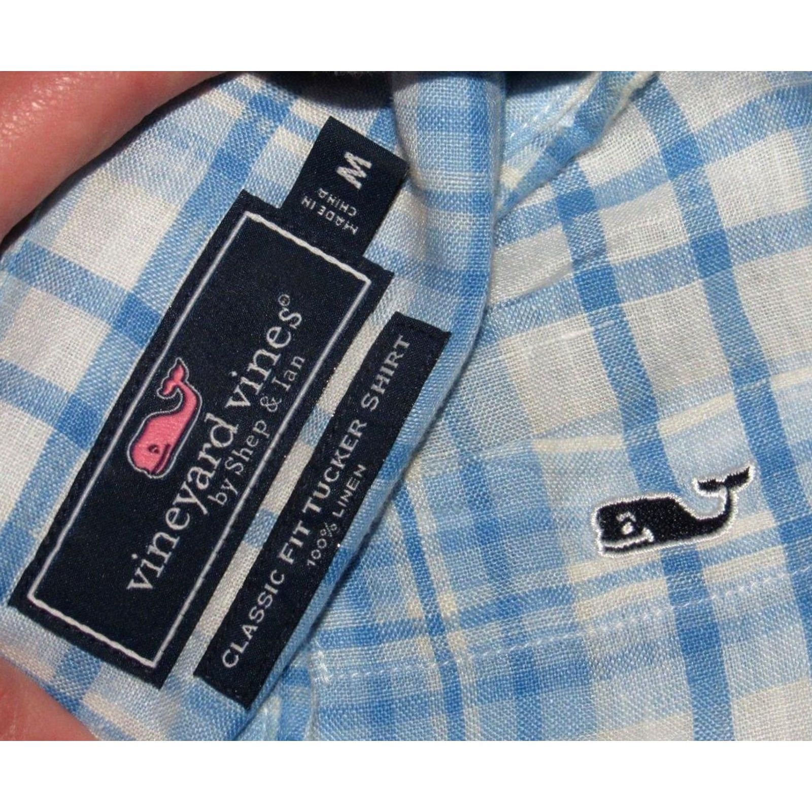 Vineyard Vines VINTAGE Mens VINEYARD VINES Blue Plaid Longsleeve Button-Down Linen Tucker Shirt Medium Size US M / EU 48-50 / 2 - 3 Thumbnail