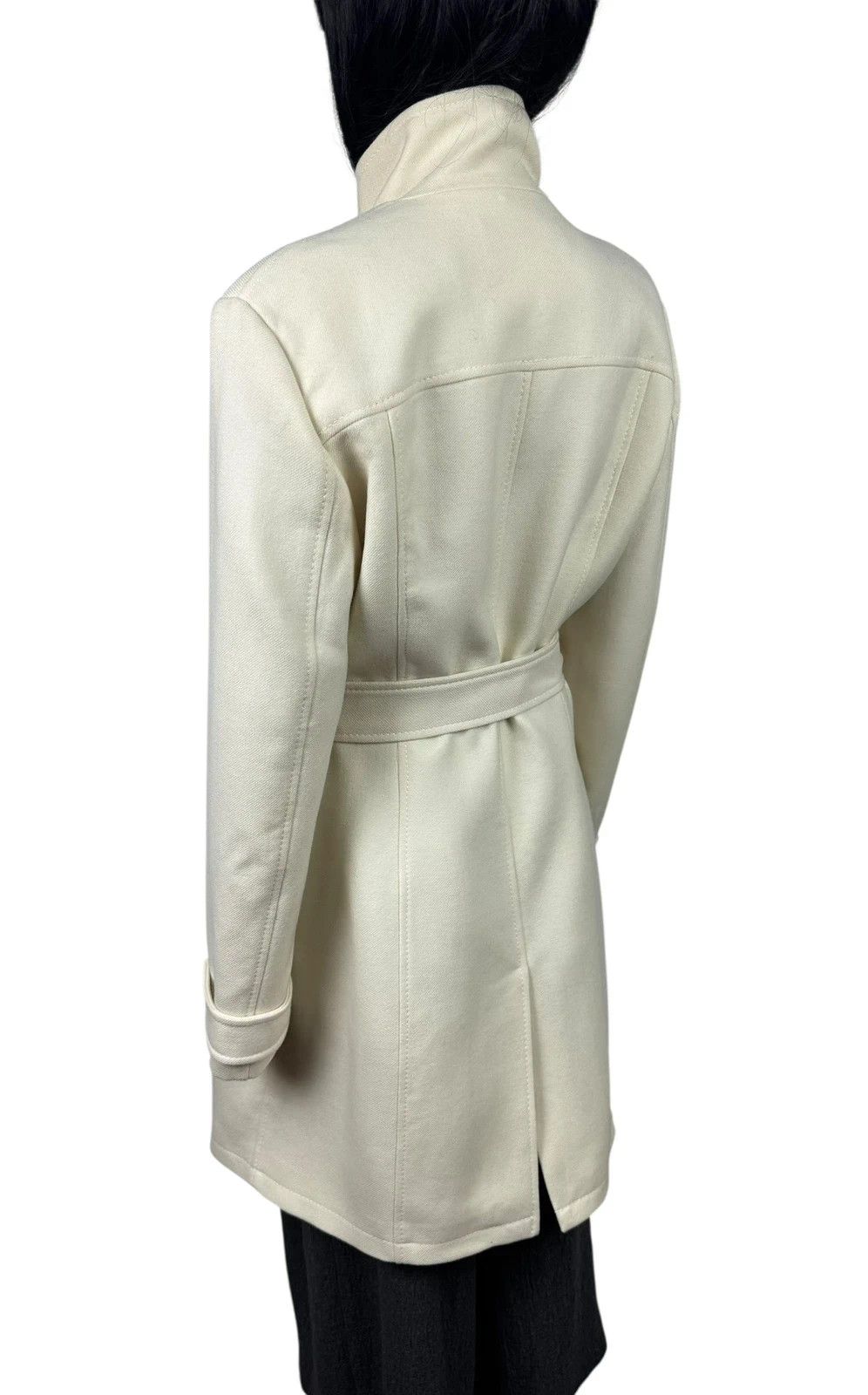 Gianfranco Ferre GF Ferre Wool Long Coat Belted Ivory size M Size M / US 6-8 / IT 42-44 - 7 Thumbnail