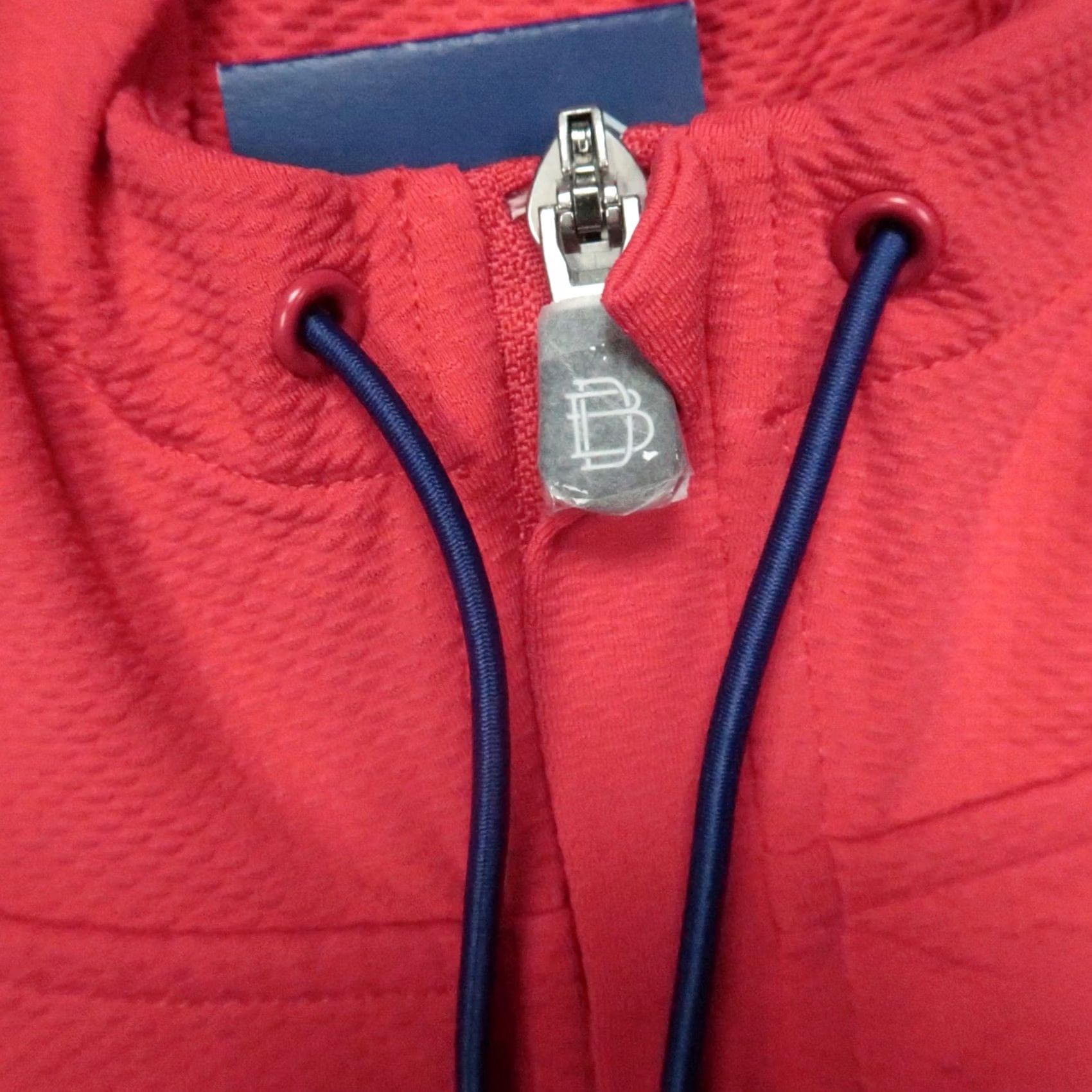 Vintage B Draddy Hoodie Mens Small Red Pullover Hooded Pockets 1/4 Zip NWT Sport Size US S / EU 44-46 / 1 - 7 Thumbnail