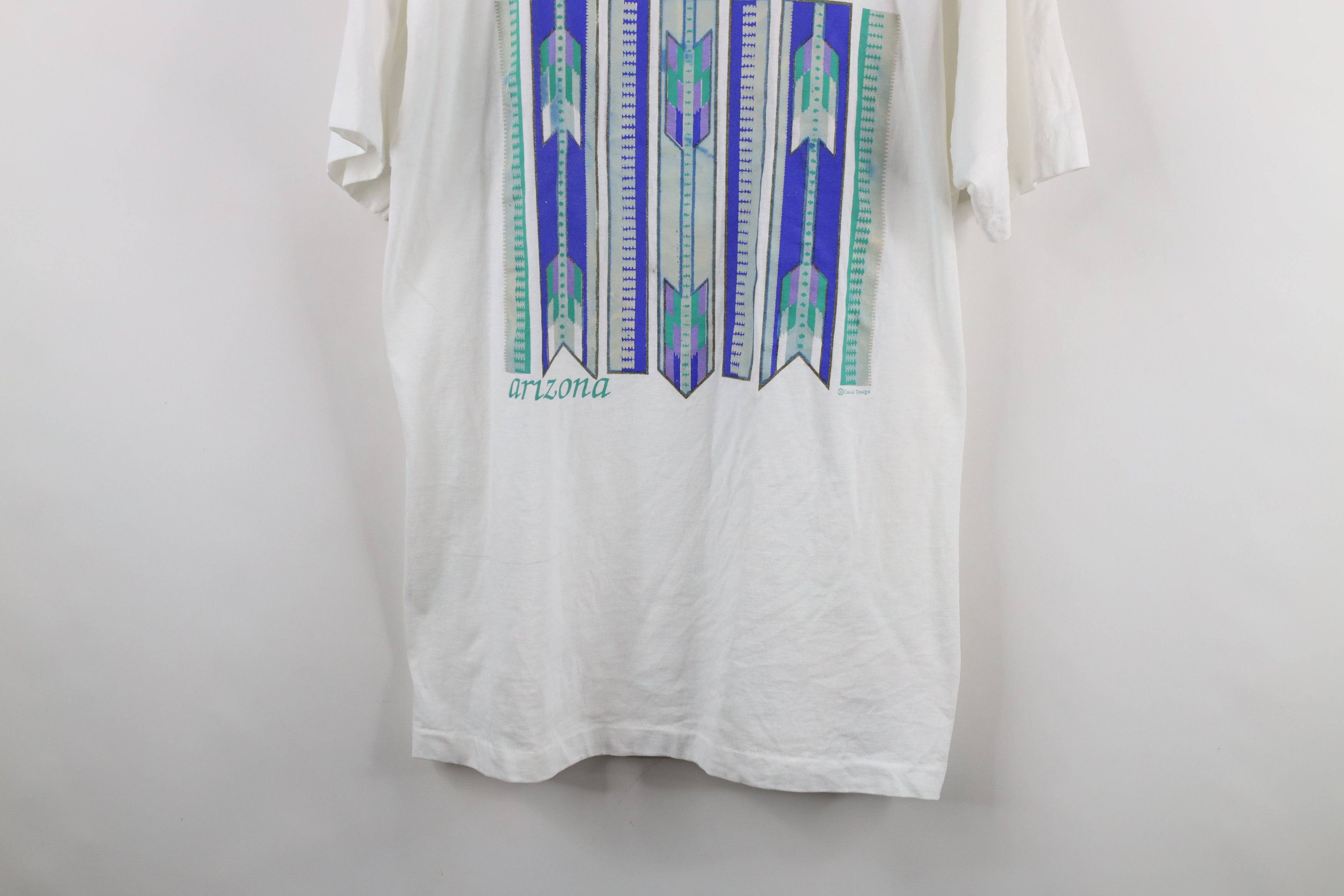 Vintage Vintage 90s Streetwear Arizona Southwestern Arrow T-Shirt Size US L / EU 52-54 / 3 - 3 Thumbnail