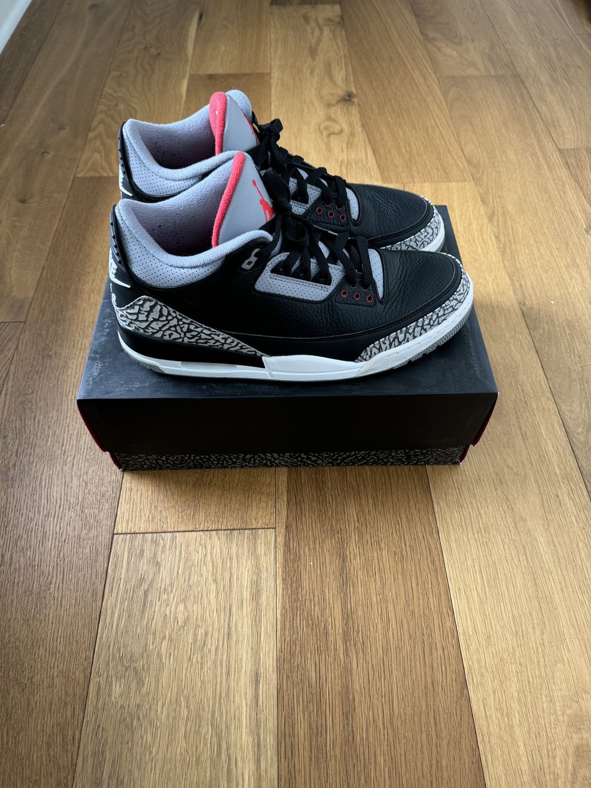 Jordan Brand × Nike AIR JORDAN 3 BLACK CEMENT OG (2018) Size US 11.5 / EU 44-45 - 3 Thumbnail