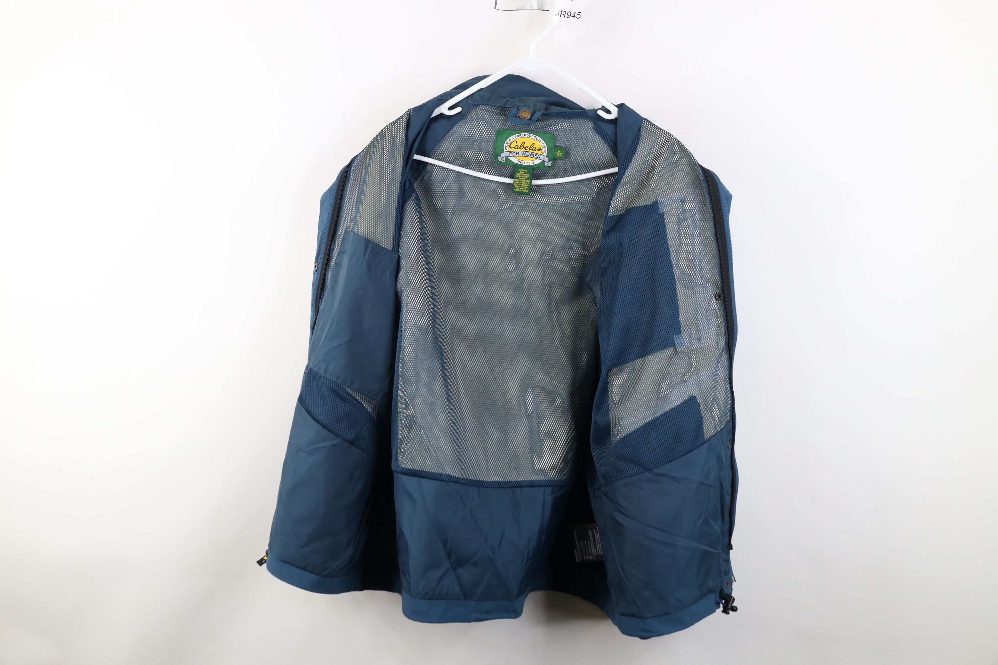 Cabelas Vintage 90s Cabelas Goretex Hooded Rain Jacket Blue Size M / US 6-8 / IT 42-44 - 11 Thumbnail