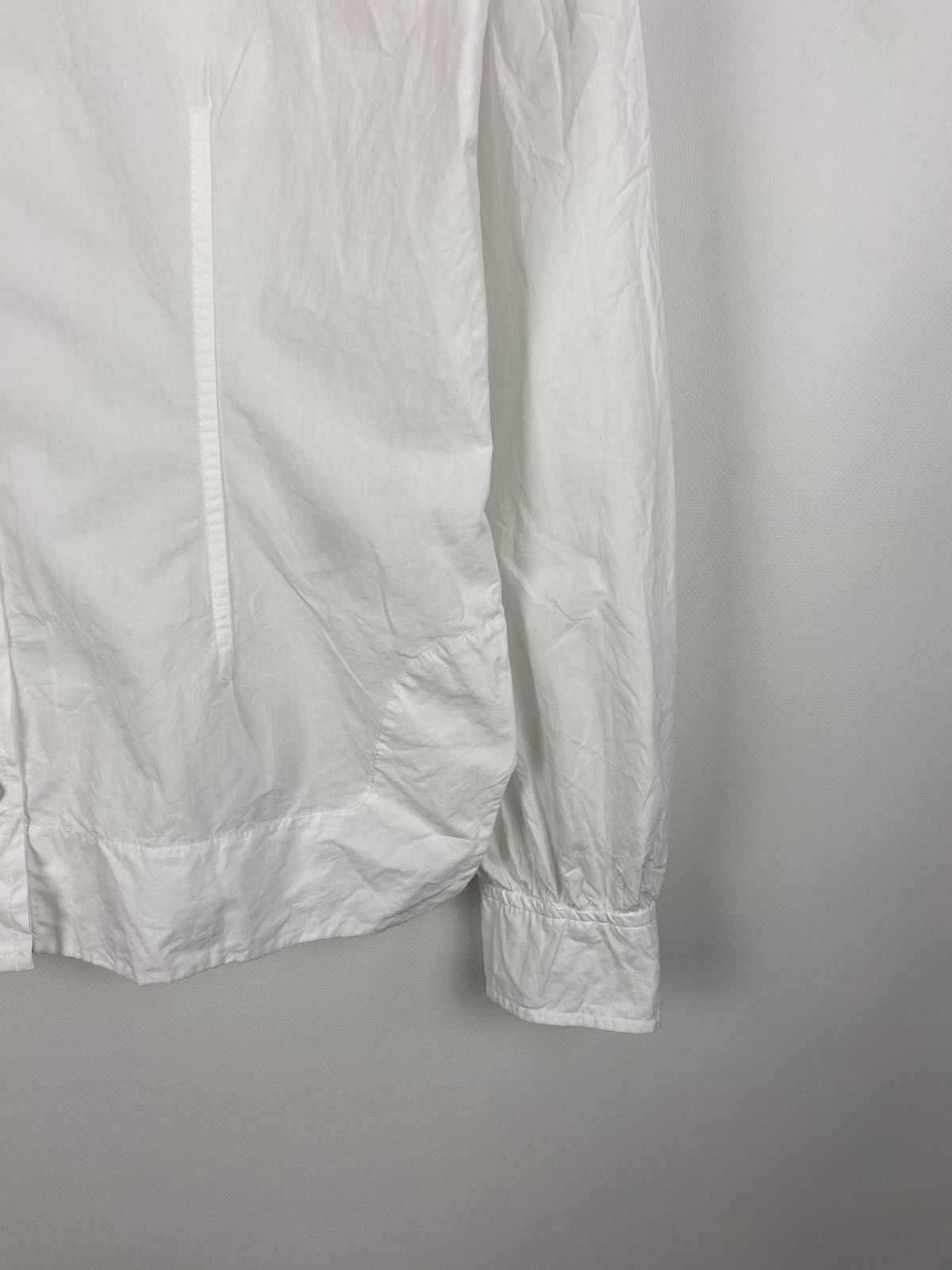 Designer × Ganni RRP$205 GANNI White Cotton Oversized Ruffled Collar Shirt Size XS / US 0-2 / IT 36-38 - 6 Thumbnail