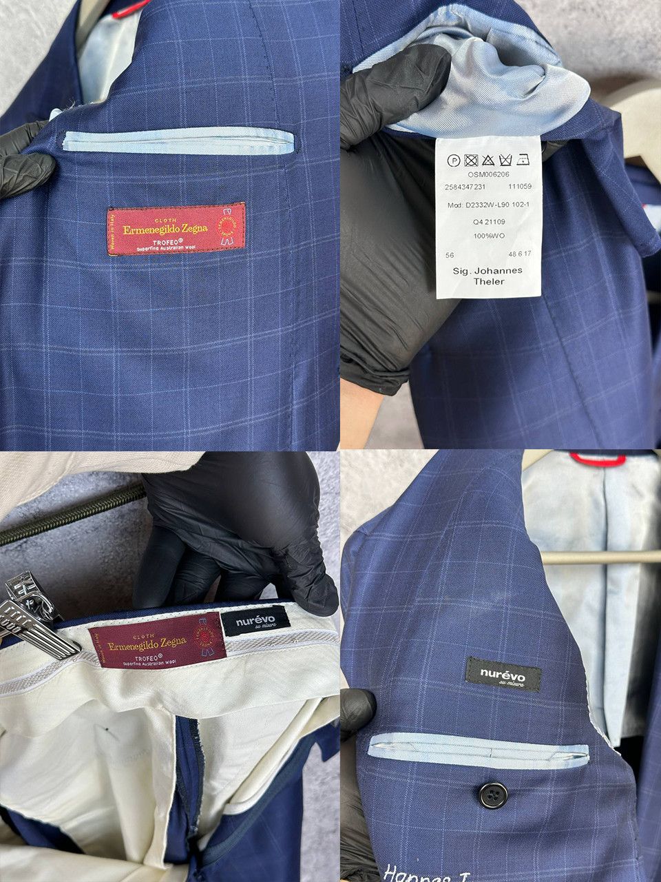 Ermenegildo Zegna RRP 3300€ Nurevo Su Misura Ermenegildo Zegna Trofeo Check Size 52R - 22 Thumbnail