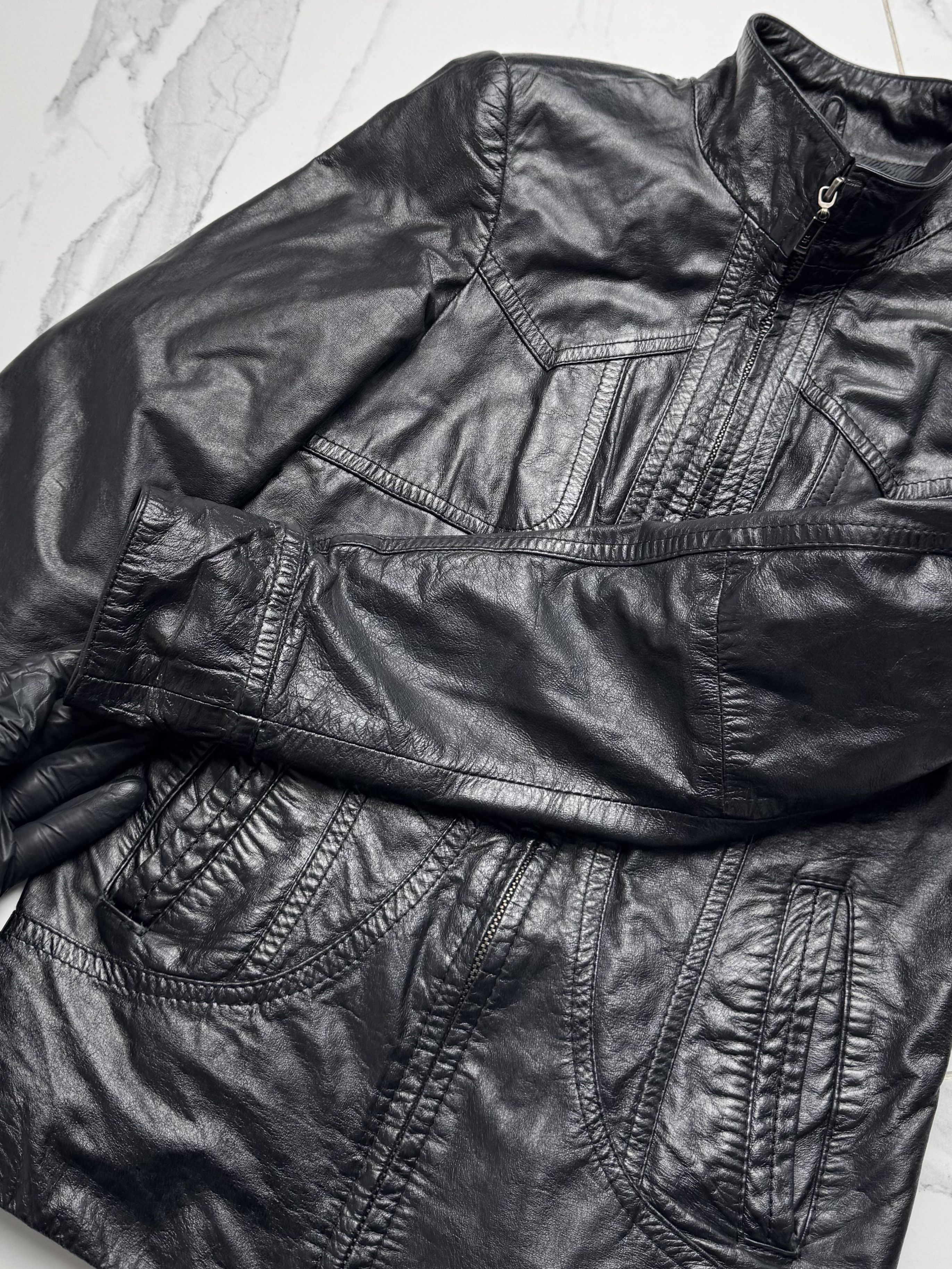 Japanese Brand Y2K Leather Jacket Womens Slim Fit Zip Up Biker Moto Coat Size S / US 4 / IT 40 - 7 Thumbnail