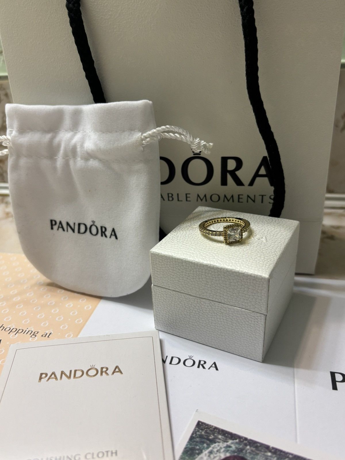 pandora Pandora Gold Diamond Ring Size ONE SIZE - 2 Thumbnail