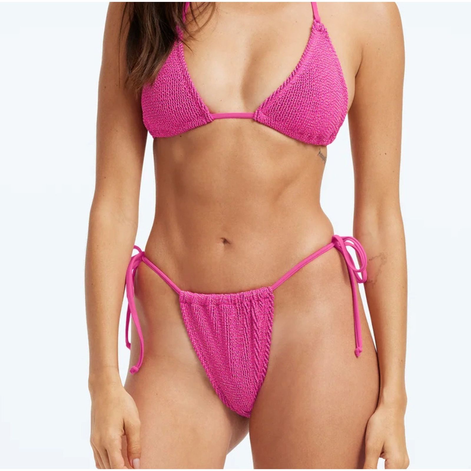 Good American Good American Tiny Metallic Bottom Size 3/4 L/XL Size L / US 10 / IT 46 - 1 Thumbnail