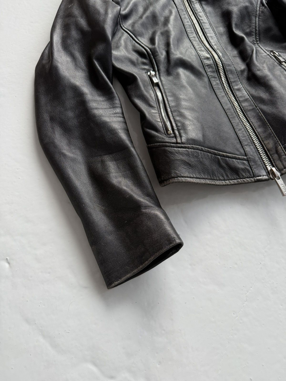 Vintage Vintage archive y2k sheep leather biker jacket Size S / US 4 / IT 40 - 6 Thumbnail