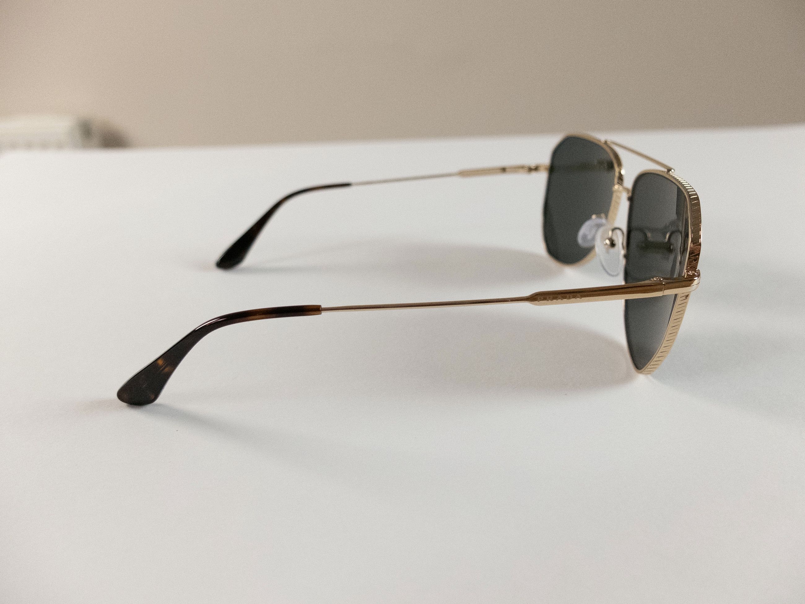 Prada PRADA gold tone metal aviator frame sunglasses authentic Size ONE SIZE - 6 Thumbnail
