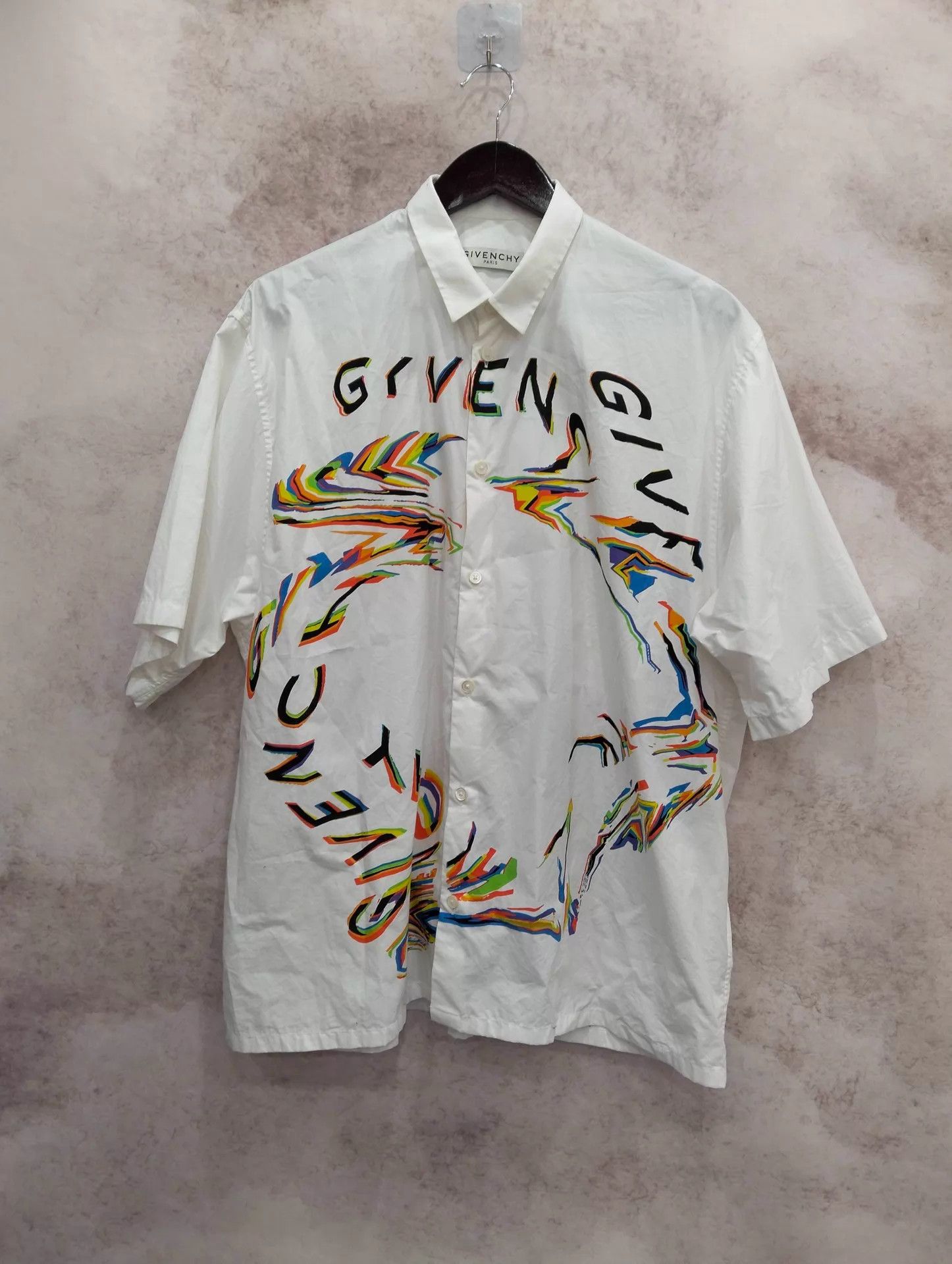 Givenchy Givenchy Graffiti Letter Short-Sleeve Shirt 40 M Size US M / EU 48-50 / 2 - 1 Thumbnail
