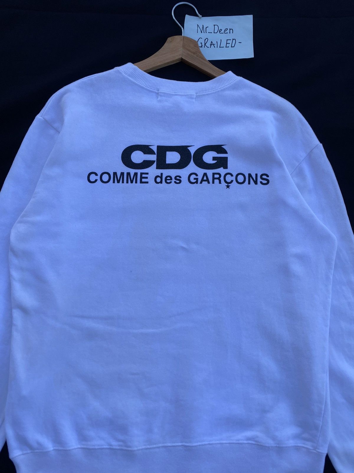 Comme Des Garcons Cdg Big Spellout Sweatshirt in White, Men's