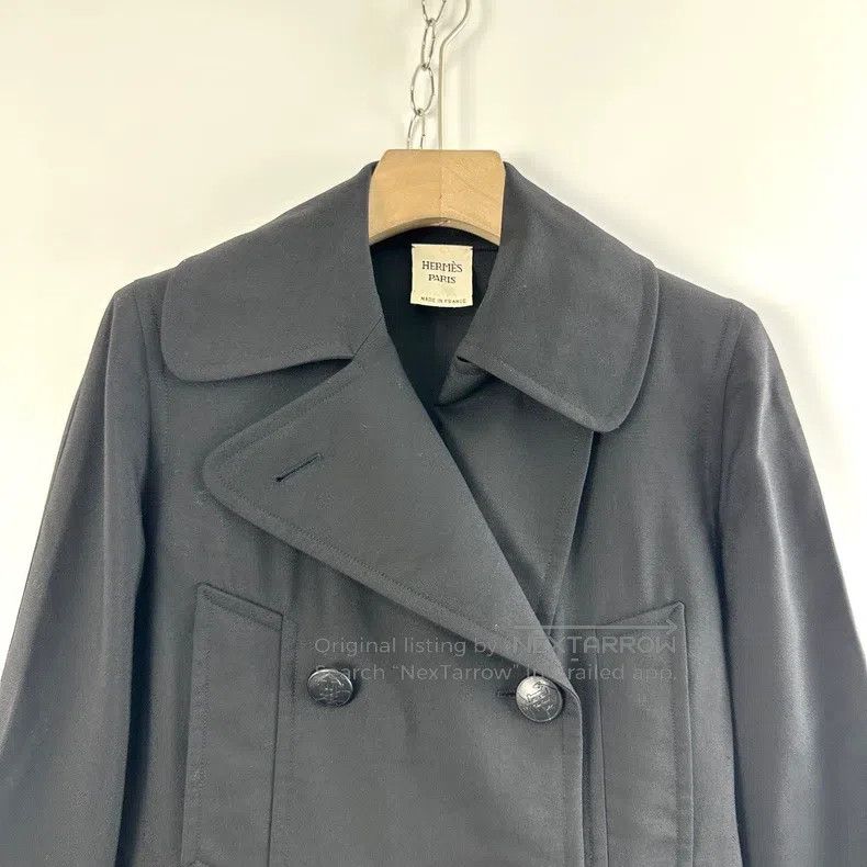 Hermes Hermes Black ladies' double-breasted short jacket Size XS / US 0-2 / IT 36-38 - 3 Thumbnail