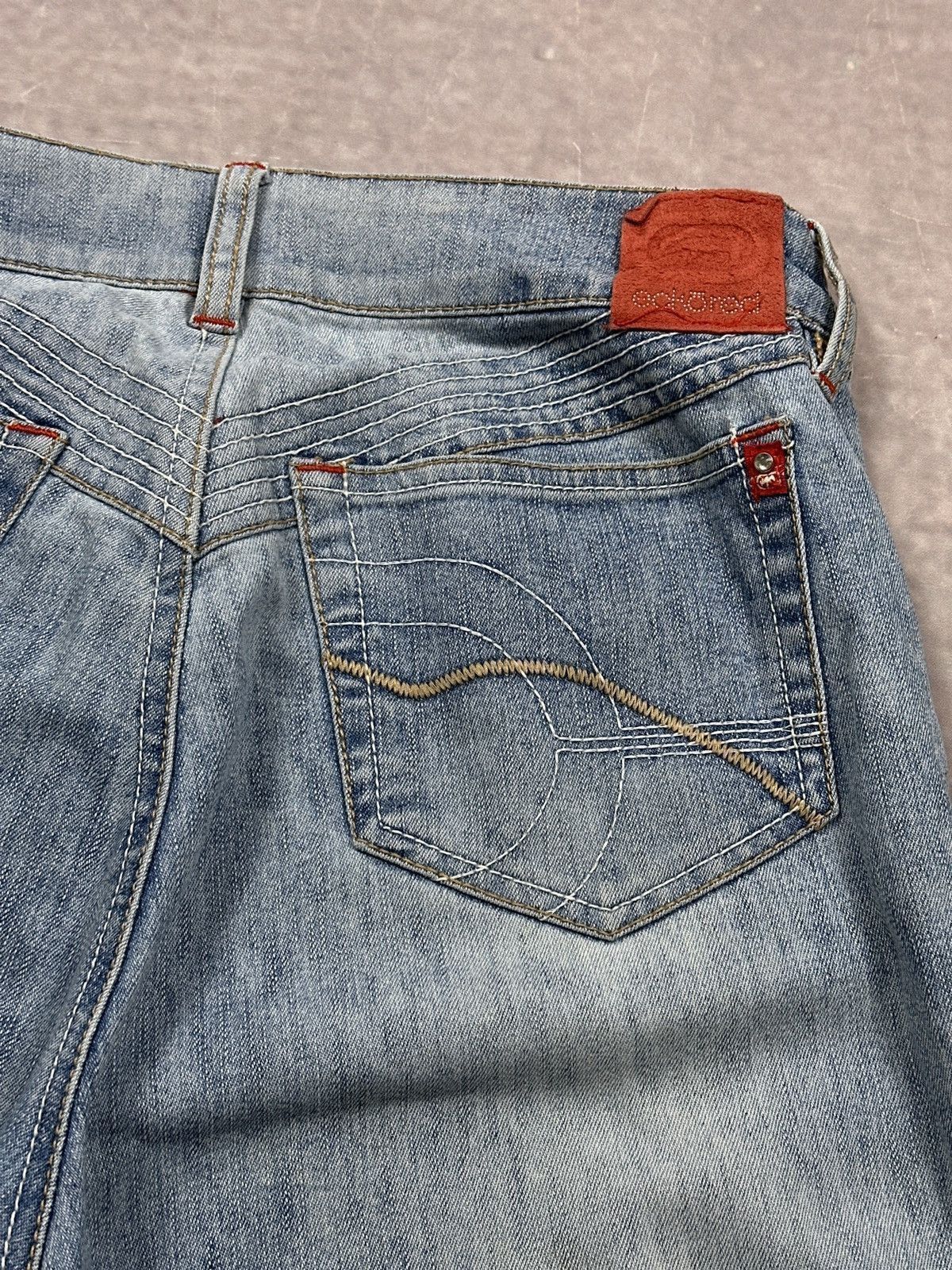 Ecko Unltd. Vintage LGB Style Ecko Unltd Red Flared Distressed Jeans Size US 30 / EU 46 - 12 Thumbnail
