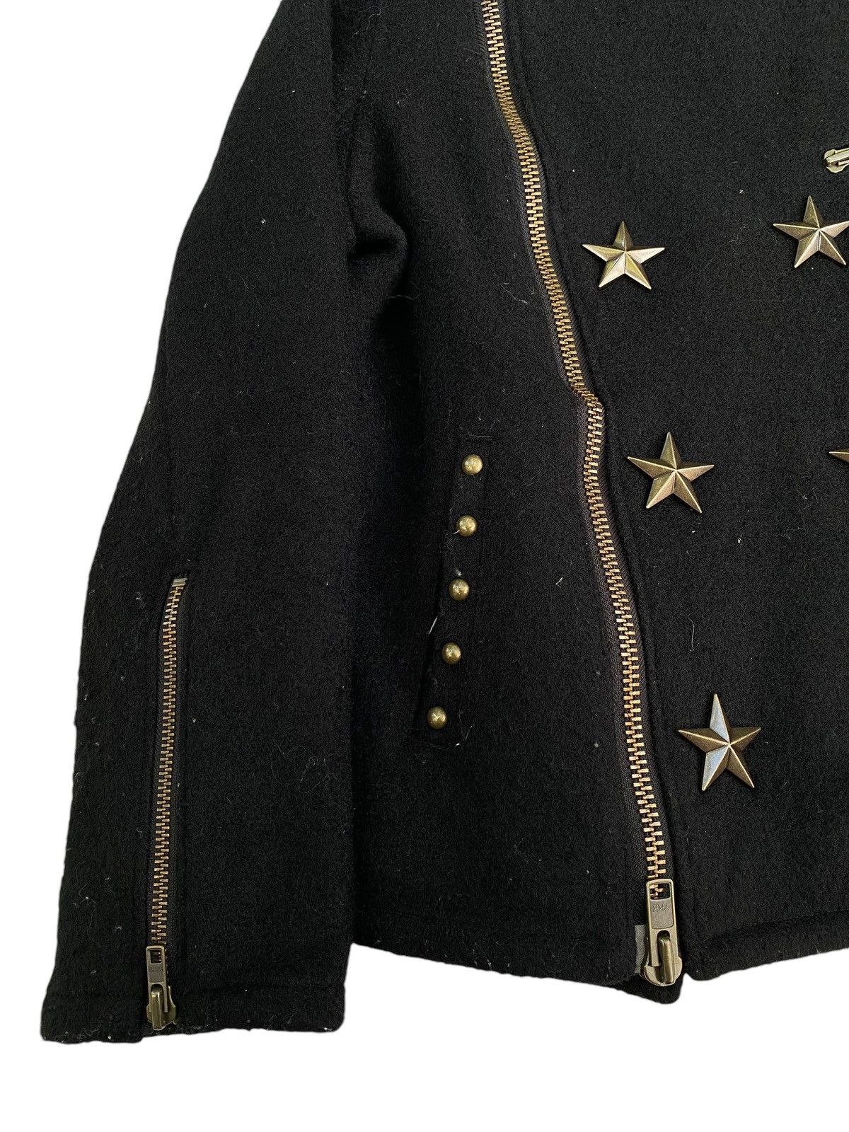Japanese Brand × Vintage Vtg PUNK Wool Jacket Double Collar Size M / US 6-8 / IT 42-44 - 7 Thumbnail