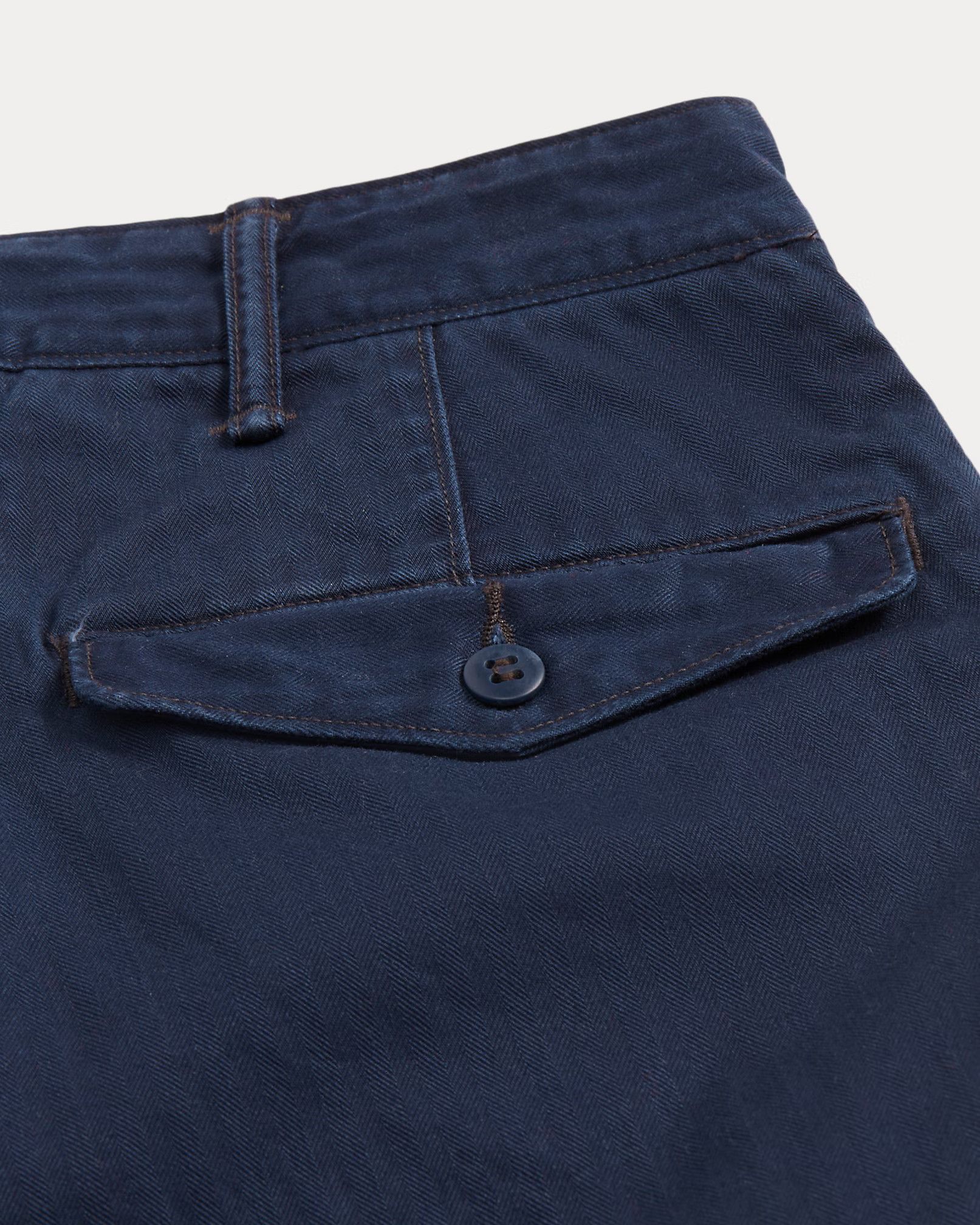 RRL Ralph Lauren RRL Slim Fit Herringbone Twill Pant Worth Navy Size US 34 / EU 50 - 21 Thumbnail