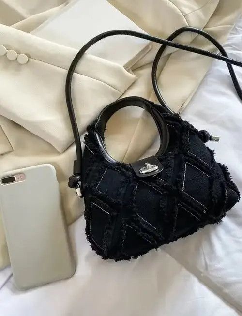 Other Frail Detailed Fuzzy Hobo Bag Size ONE SIZE - 4 Thumbnail