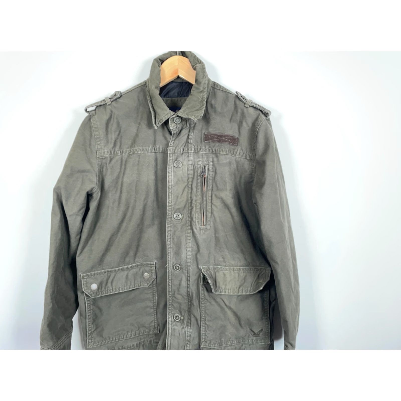 American Eagle Outfitters American Eagle Outfitters Military Jacket Men's XL Green Zip Up Insulated Size US XL / EU 56 / 4 - 4 Thumbnail