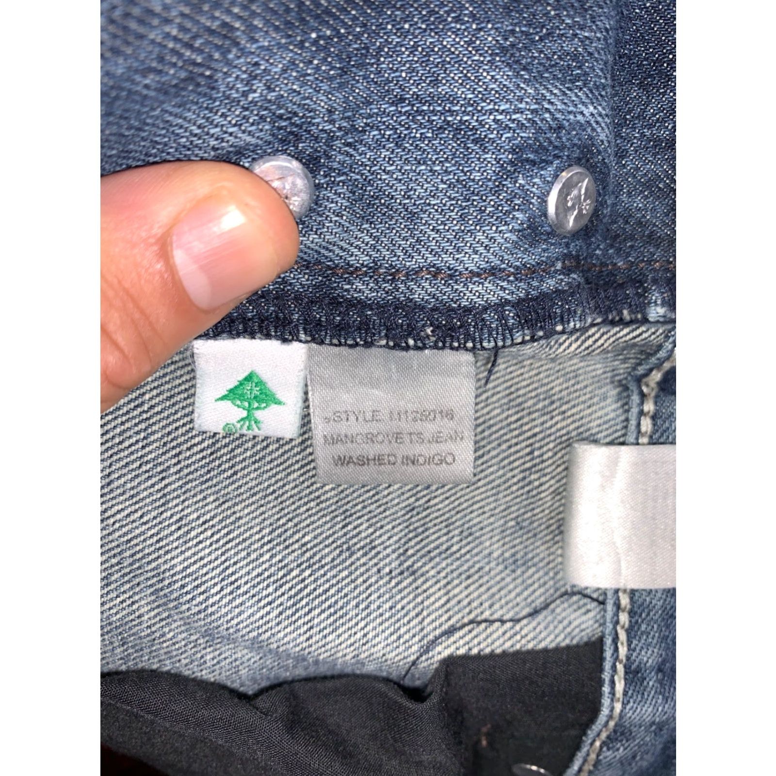 Denime LRG Jeans Denim Straight Jeans Mens 34x29 Blue Denim Dusted Medium Wash Pockets Easy Care 12092 Regular Fit Size US 34 / EU 50 - 4 Thumbnail