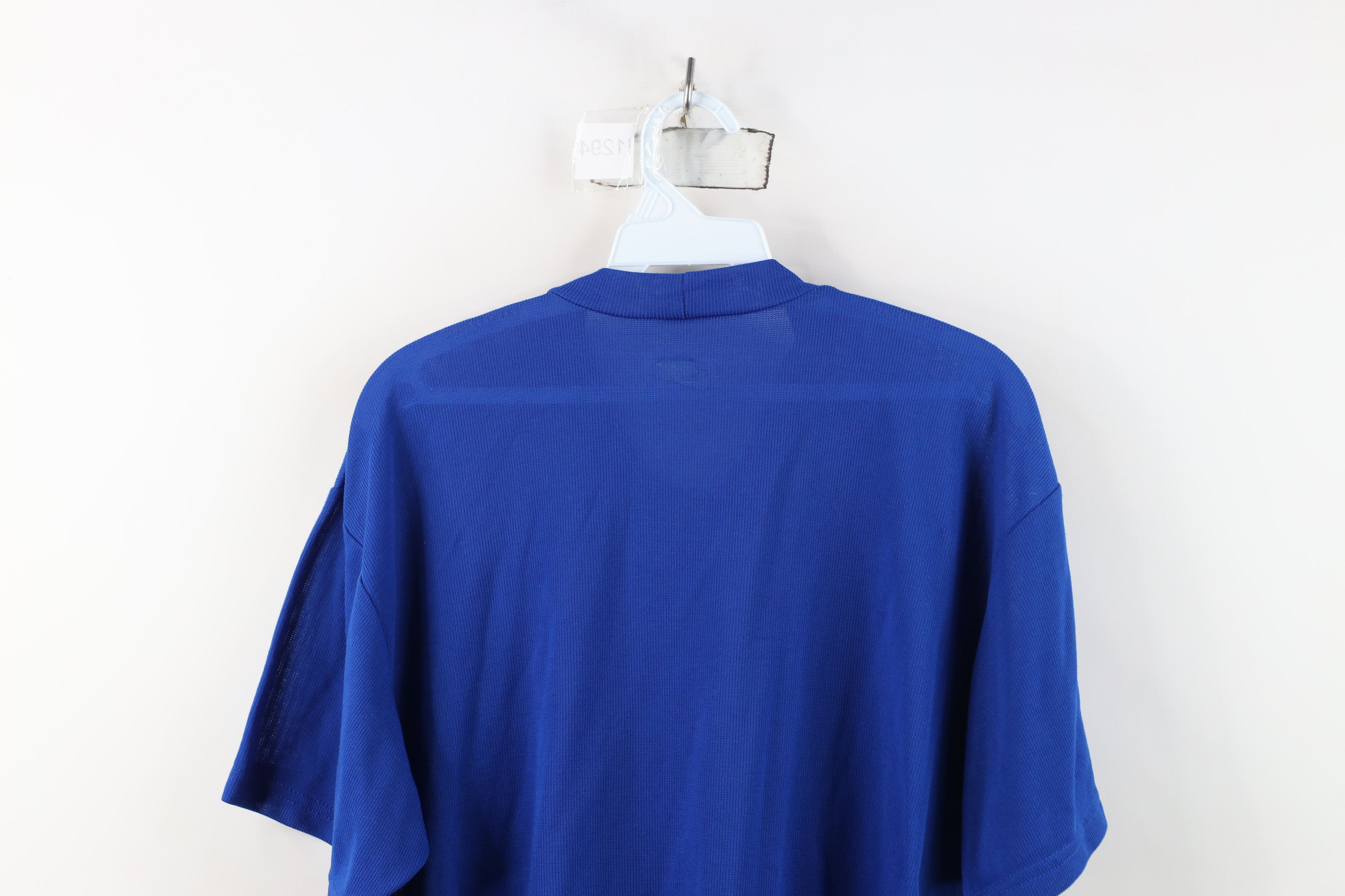 Nike Vintage 90s Nike FIT Scott Knit T-Shirt Royal Blue USA Size US M / EU 48-50 / 2 - 12 Thumbnail