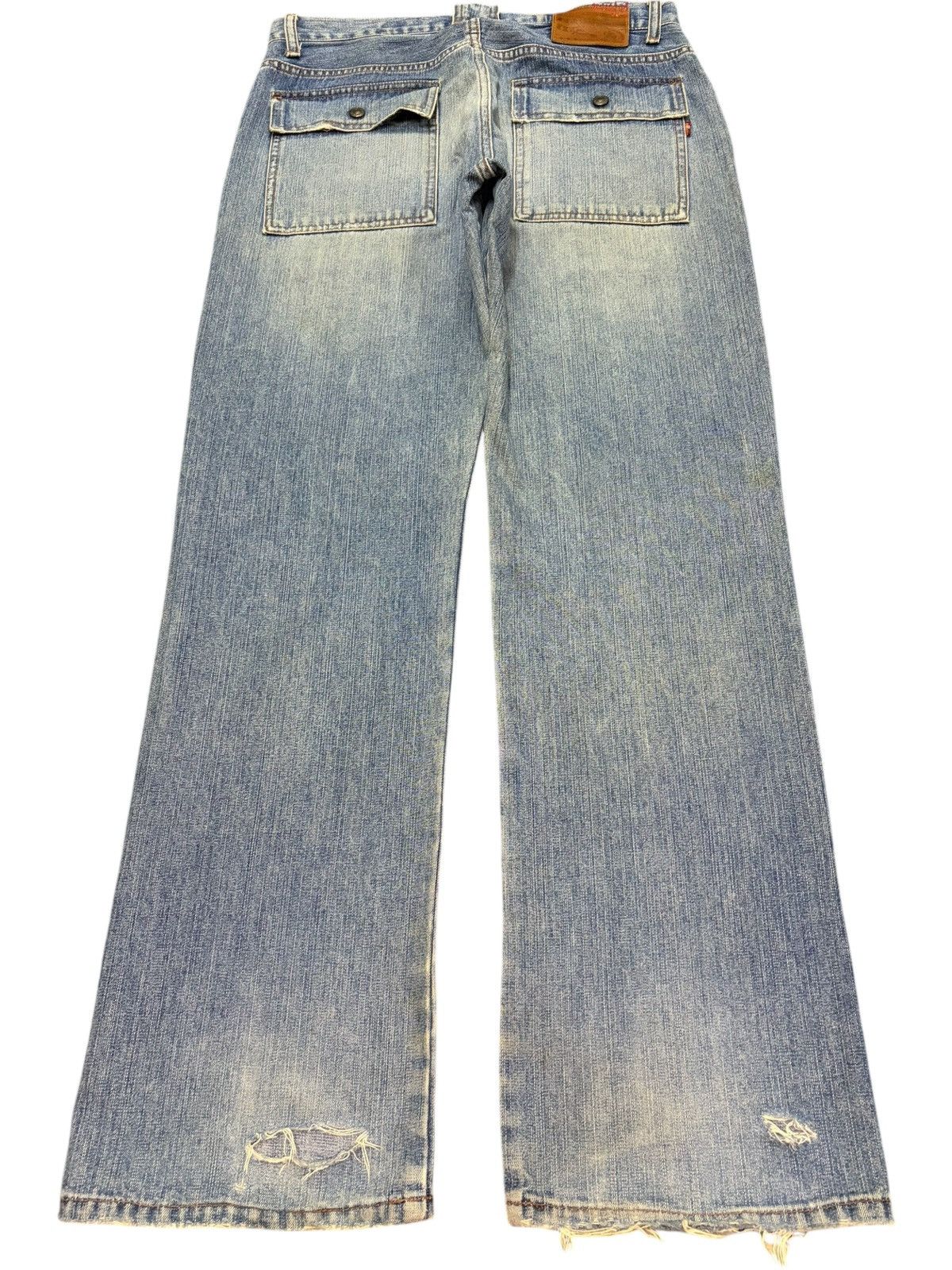 KISS Vintage Kissmark Distress Baggy Bush Pants Jeans Size US 31 - 2 Thumbnail