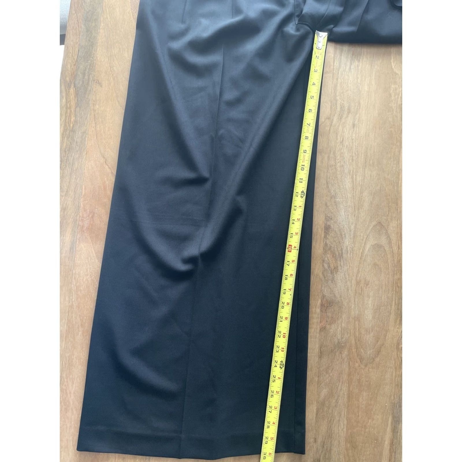 Madewell Madewell Pants Dress Wide-Leg High Rise Black Wool/Poly Blend Size 10 Women's Size 32" / US 10 / IT 46 - 6 Thumbnail