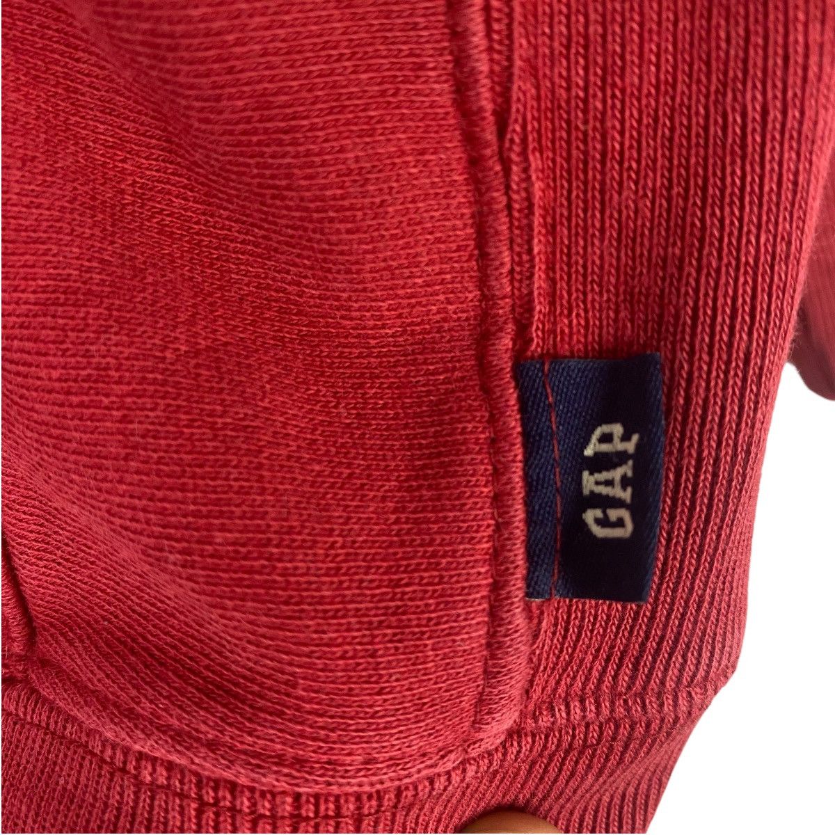 Gap × Vintage Vintage GAP Hoodie Full Zip Big Logo Embroidered Red Size L Size US L / EU 52-54 / 3 - 5 Thumbnail