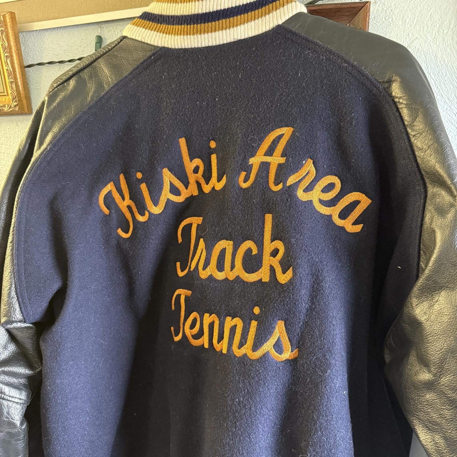 Rennoc Vintage 2000's Rennoc Navy, Black, and Gold Varsity Jacket Size US M / EU 48-50 / 2 - 5 Thumbnail