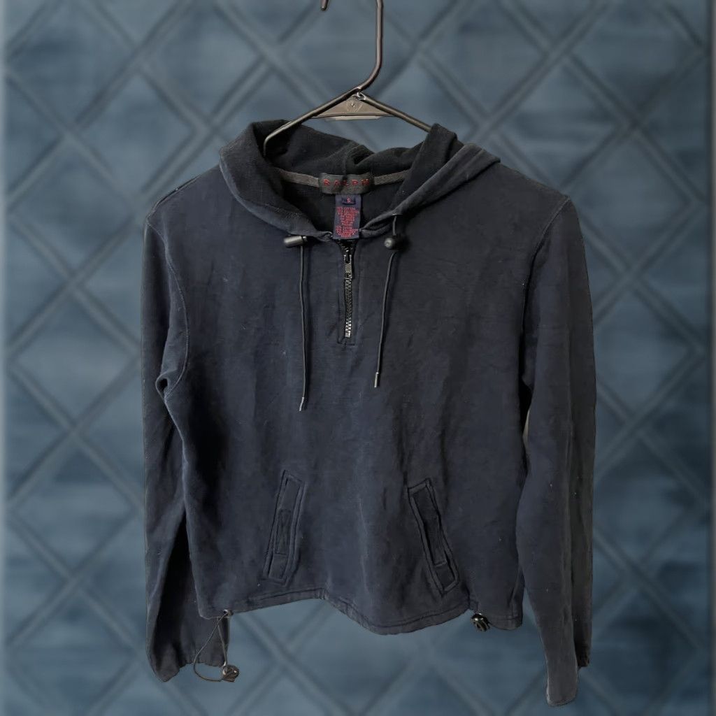 Polo Ralph Lauren Ralph Lauren Hoodie Jacket Women Small Distressed Full Zip Hooded Black Shirt/Coat? Size S / US 4 / IT 40 - 1 Thumbnail
