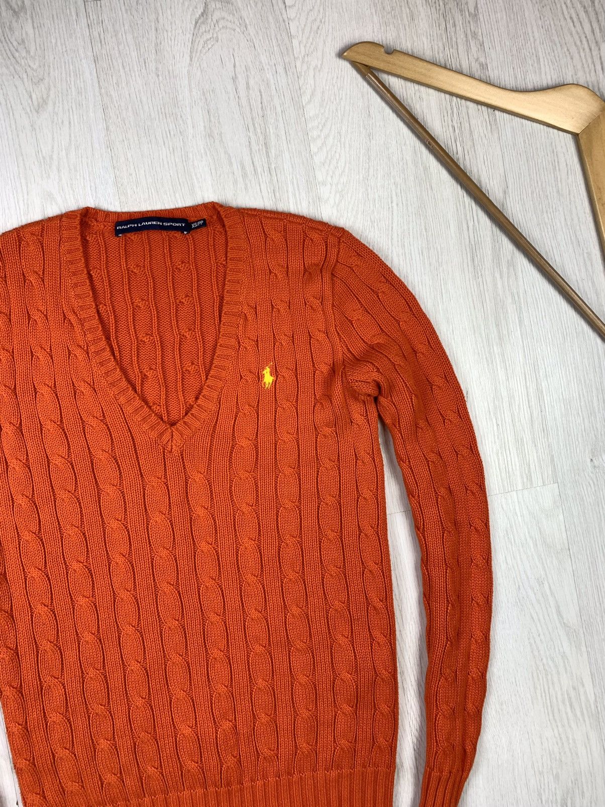 Ralph Lauren Polo Ralph Lauren Womens Cable Knit V-Neck Sweater Size XS Size XS / US 0-2 / IT 36-38 - 3 Thumbnail