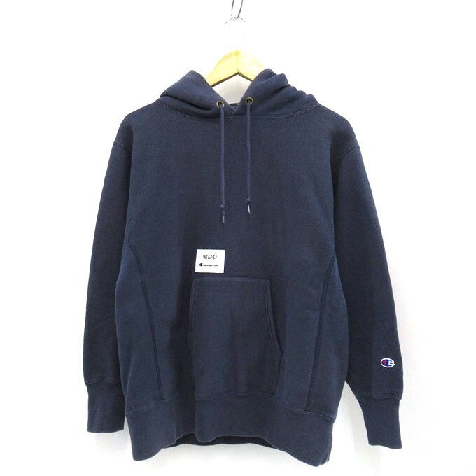 DD WTAPS CHAMPION REVERSE WEAVE Wtaps WTAPS x Champion Reverse Weave Pullover Hoodie Blue Size S