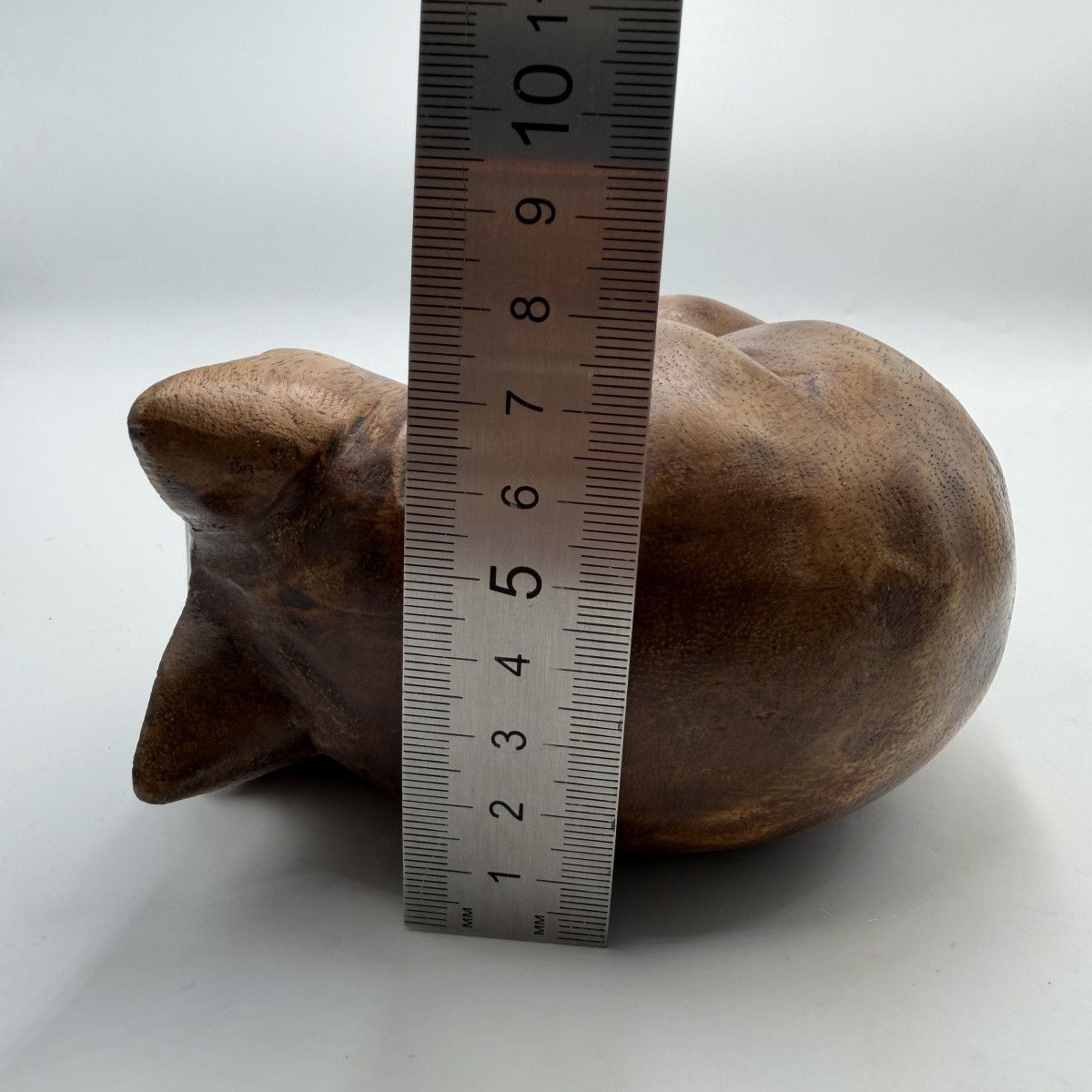Vintage Vintage Hand Carved Wooden Sleeping Cat Figurine Rustic Size ONE SIZE - 6 Thumbnail