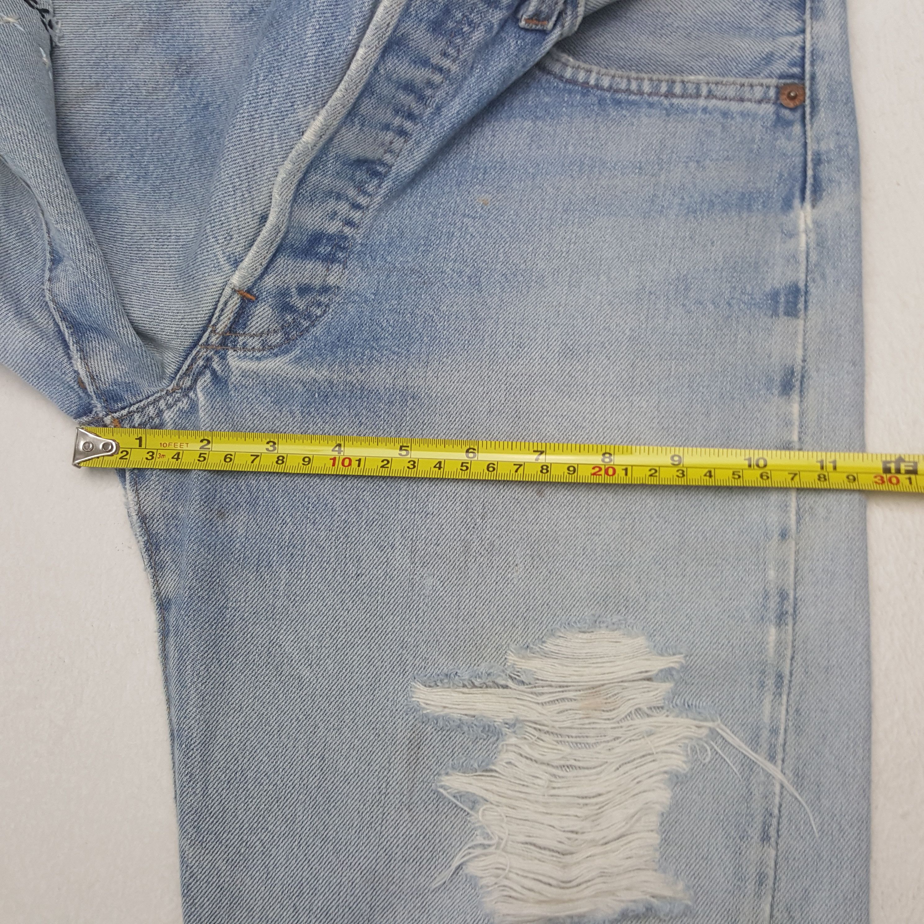 Levi's Vintage Clothing Vintage Levi's 501 Distressed Patch Denim Jeans Size US 28 / EU 44 - 8 Thumbnail