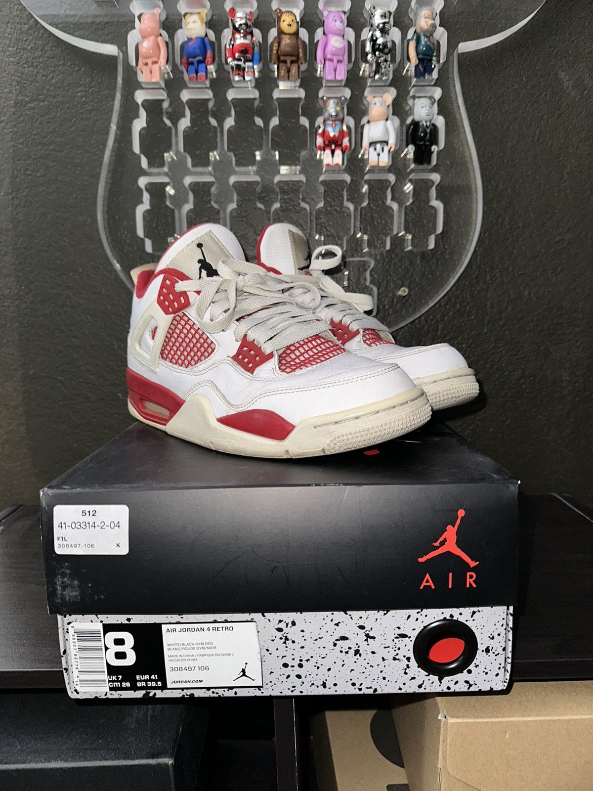 image of Jordan Brand 4 Alternate 89 - Size 8 Shoes in Red, Men's