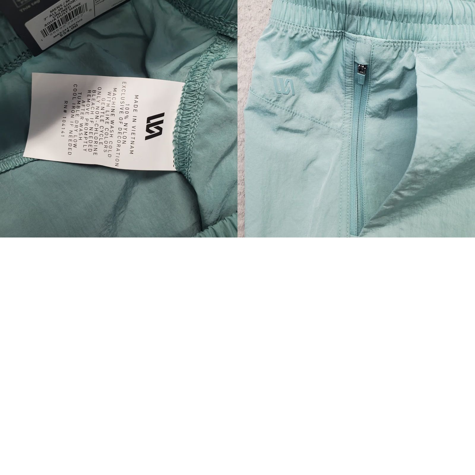 Vintage VRST All-In Unlined Shorts Men M Green Athletic Water Repellent UPF 50+ Athletic Fit Pockets Breathable 7" Inseam NWT Mens Size US 31 - 8 Thumbnail