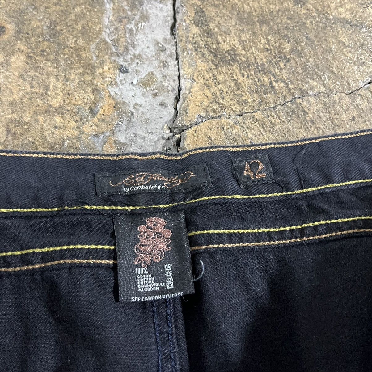 Ed Hardy × JNCO × Vintage Crazy Y2K Ed Hardy Embroidered Tiger Jeans Baggy Skater Size US 42 / EU 58 - 10 Thumbnail