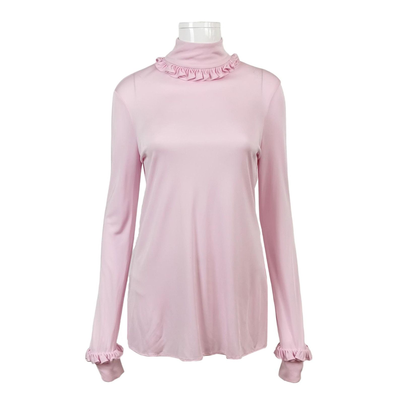 Prada Prada Ruffled Long Sleeve Top in Pink - dmc Size XS / US 0-2 / IT 36-38 - 1 Thumbnail