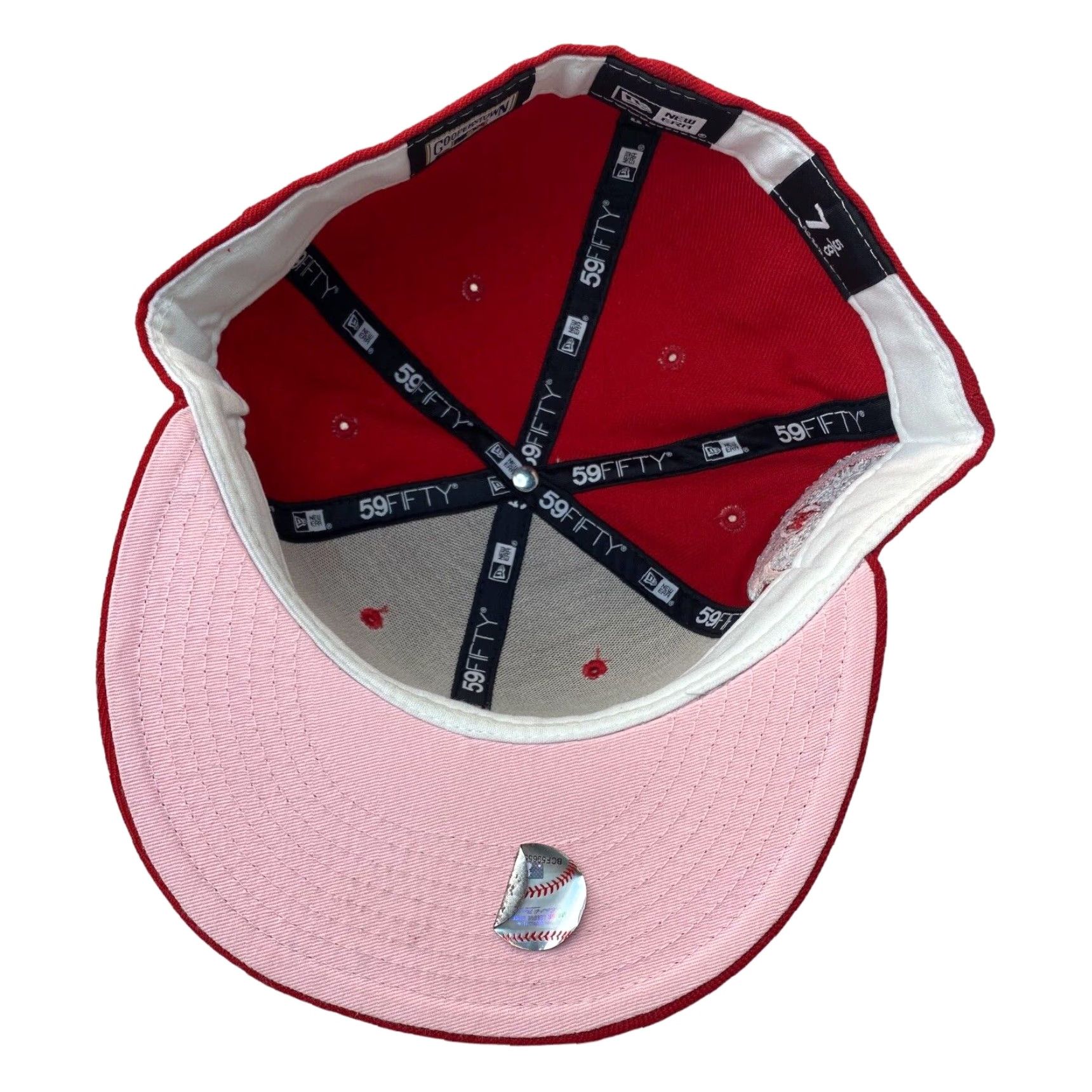 New Era VINTAGE 7 5/8 NOHO EXCLUSIVE NY YANKEES JAE TIPS 2000 SUBWAY SERIES RED RARE PINK UV Baseball Cap Mens Size ONE SIZE - 3 Thumbnail